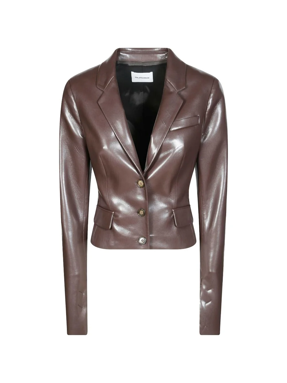 Zefira faux-leather blazer - 1