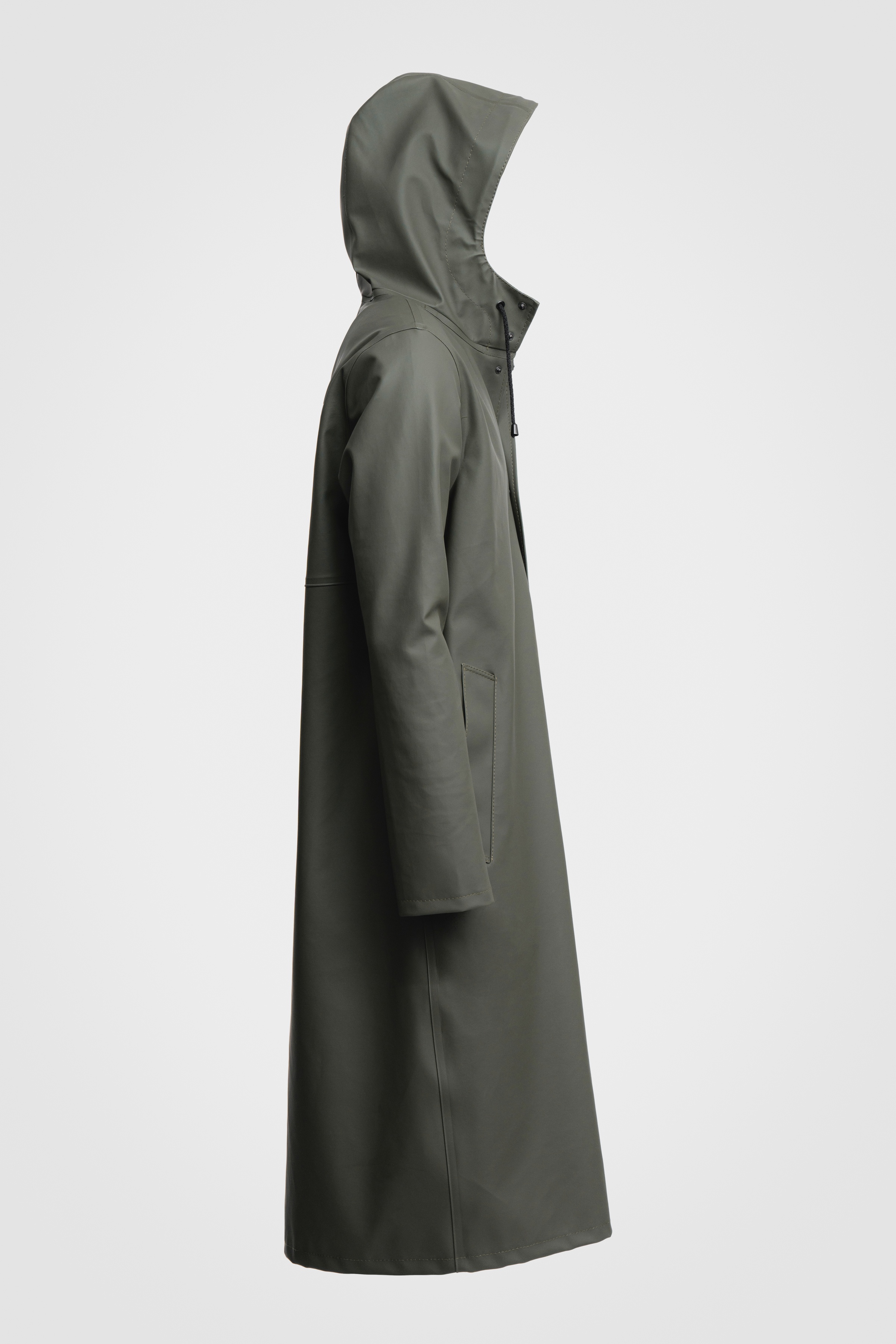 Stockholm Long Print Raincoat Green - 5