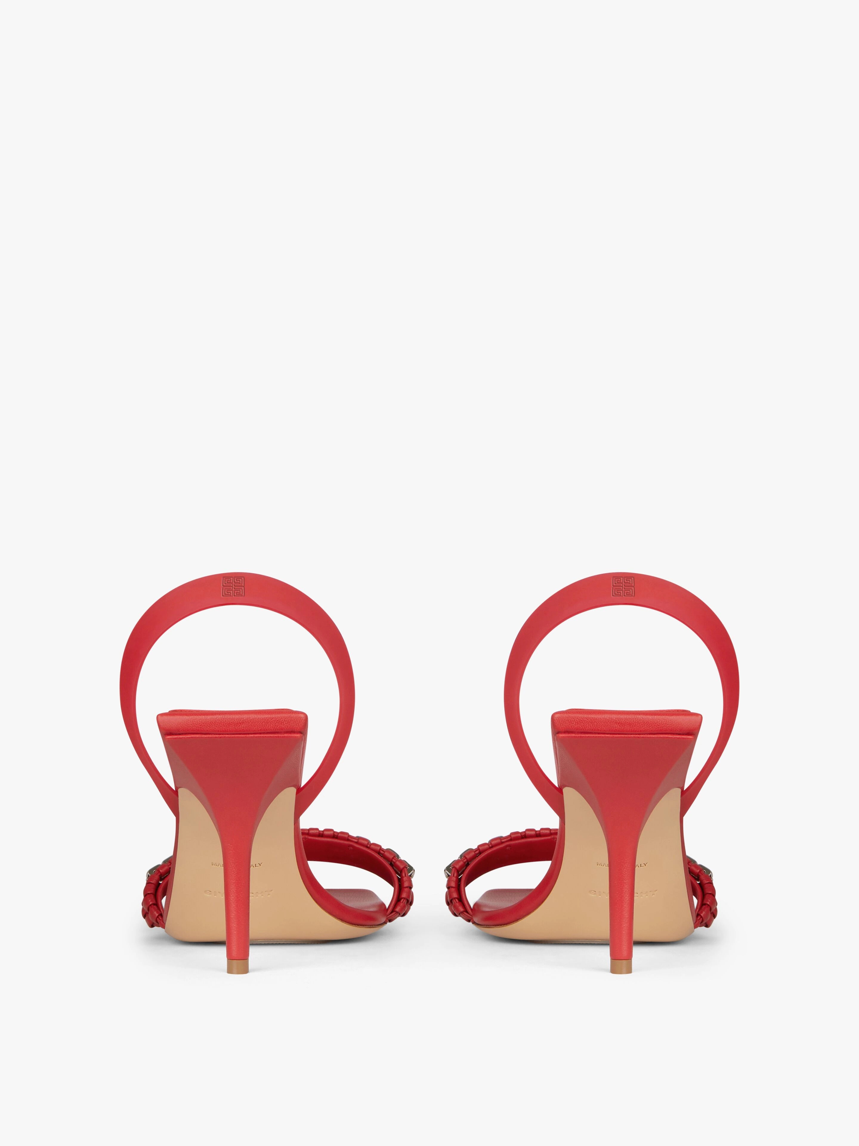 G WOVEN SANDALS IN BRAIDED LEATHER WITH CHAIN - 7