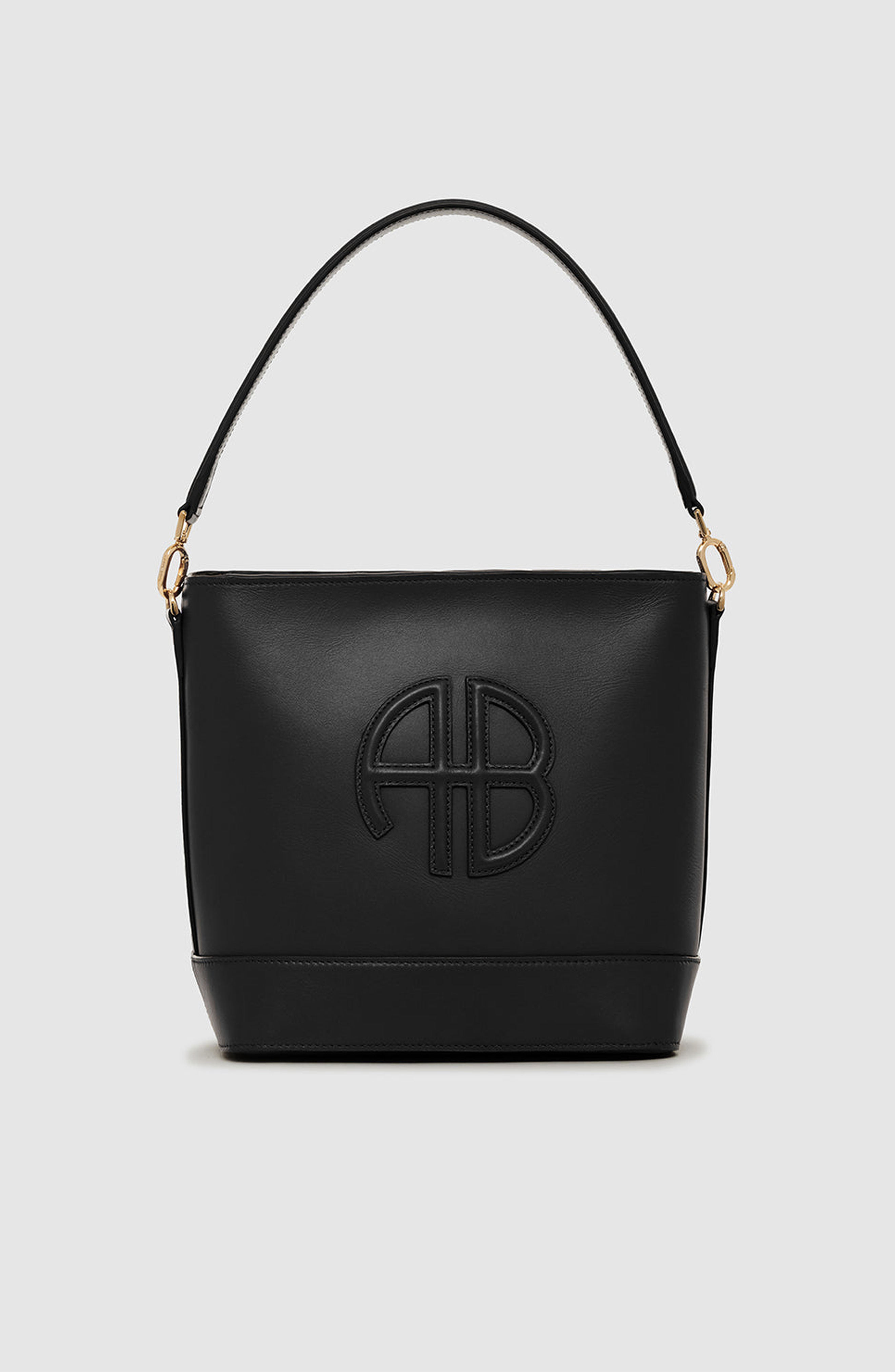 ANINE BING Lili Leather Bucket Bag in Black at Nordstrom - 1