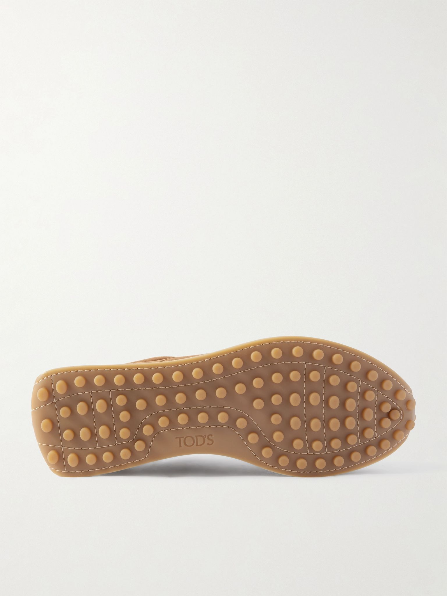 Sportivo Active Rubber-Trimmed Suede Sneakers Camel - 3