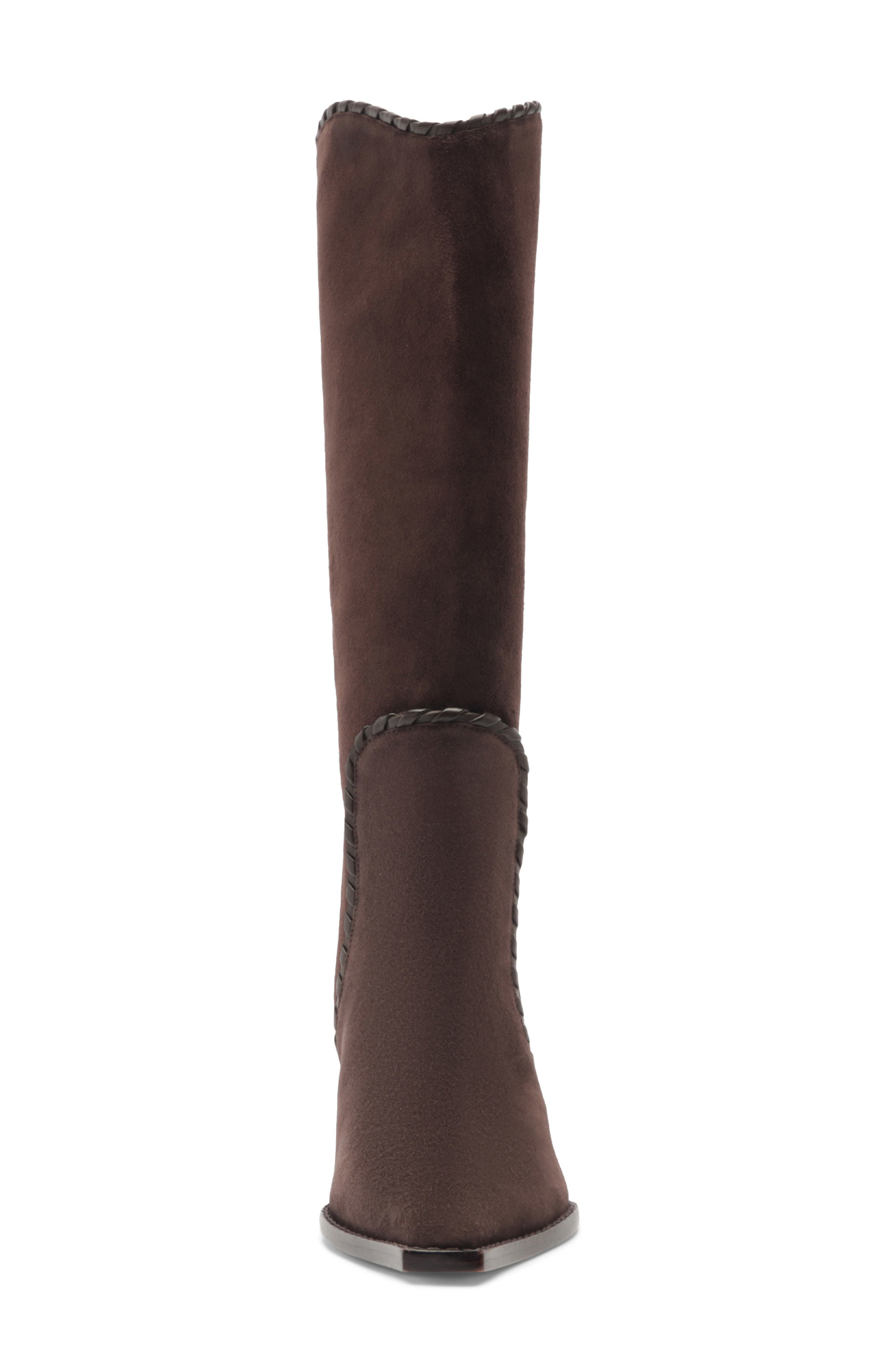 Alexandre Birman Victoria Knee High Saddle Boot in Dark Brown at Nordstrom - 4