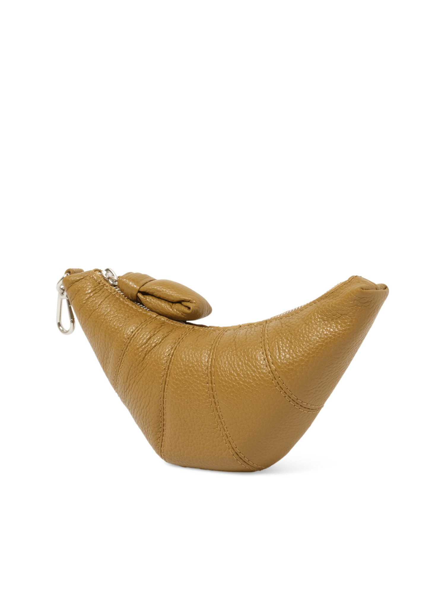 Crossbody Croissant Coin Purse in Bronze Khaki - 2