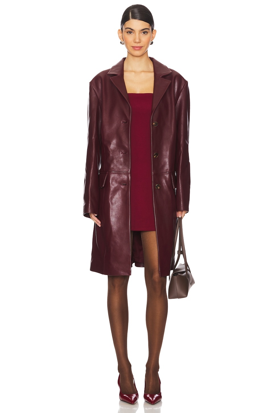 Dina Leather Blazer - 1