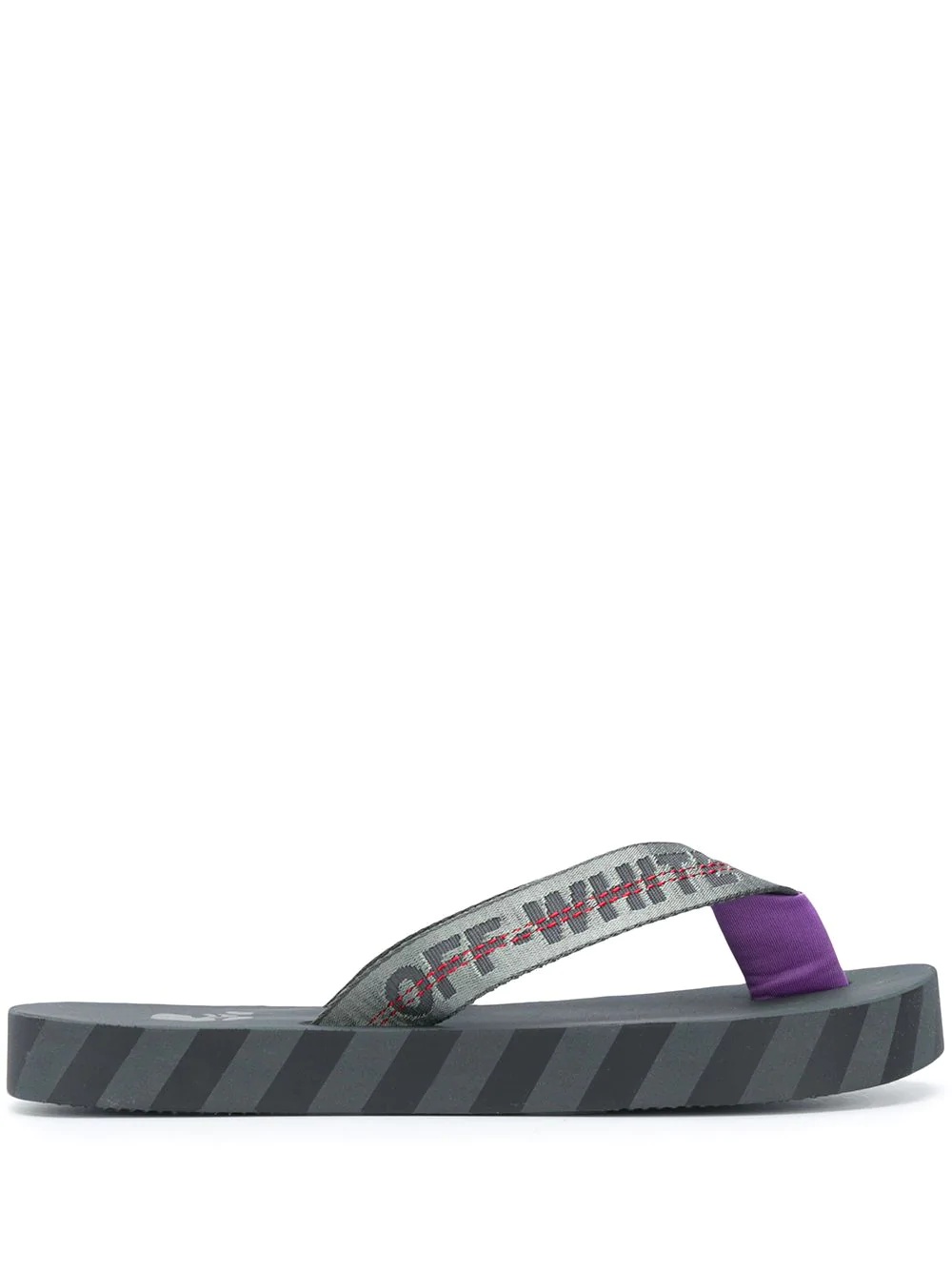 logo strap flip flops - 1