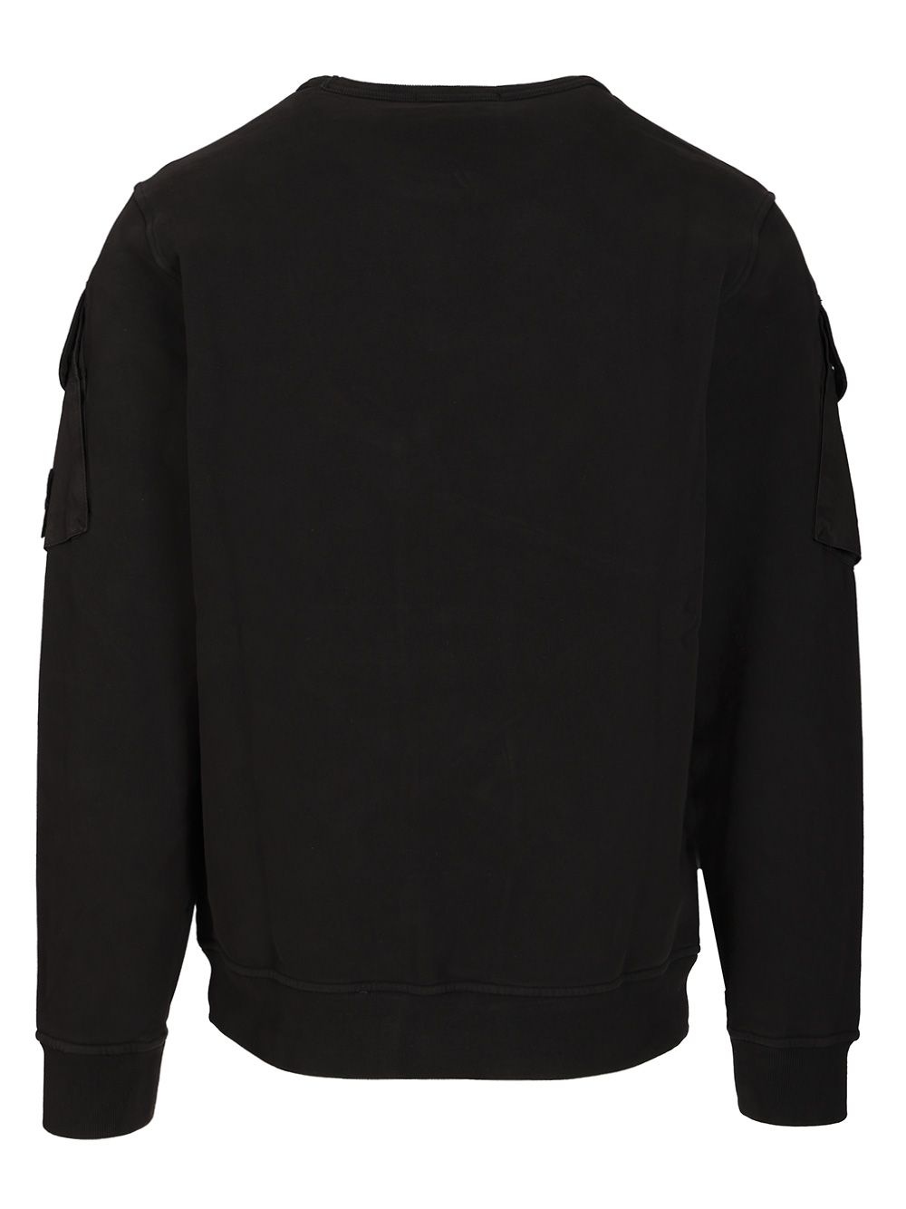 Crewneck Sweatshirt In Brushed Organic Cotton Sweatshirts Black - 2