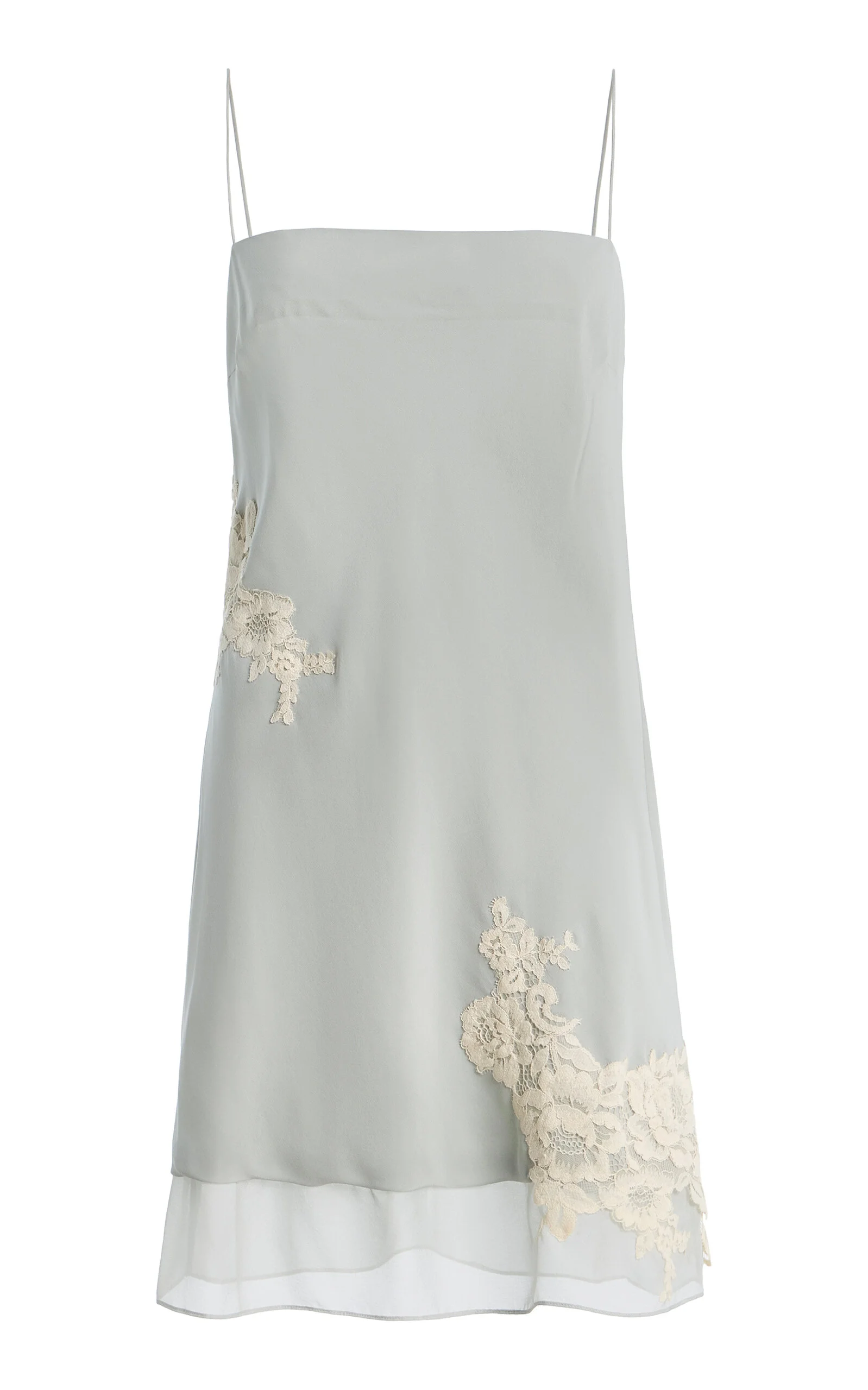 Noria Embroidered Silk Mini Dress - 1