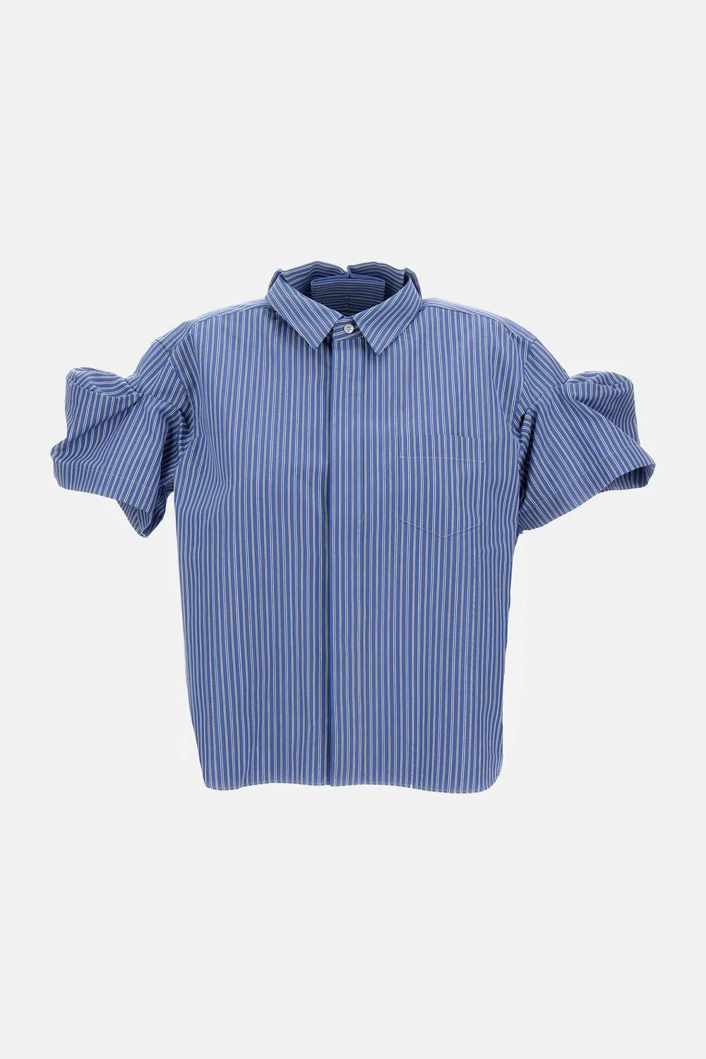 Striped poplin shirt - 1