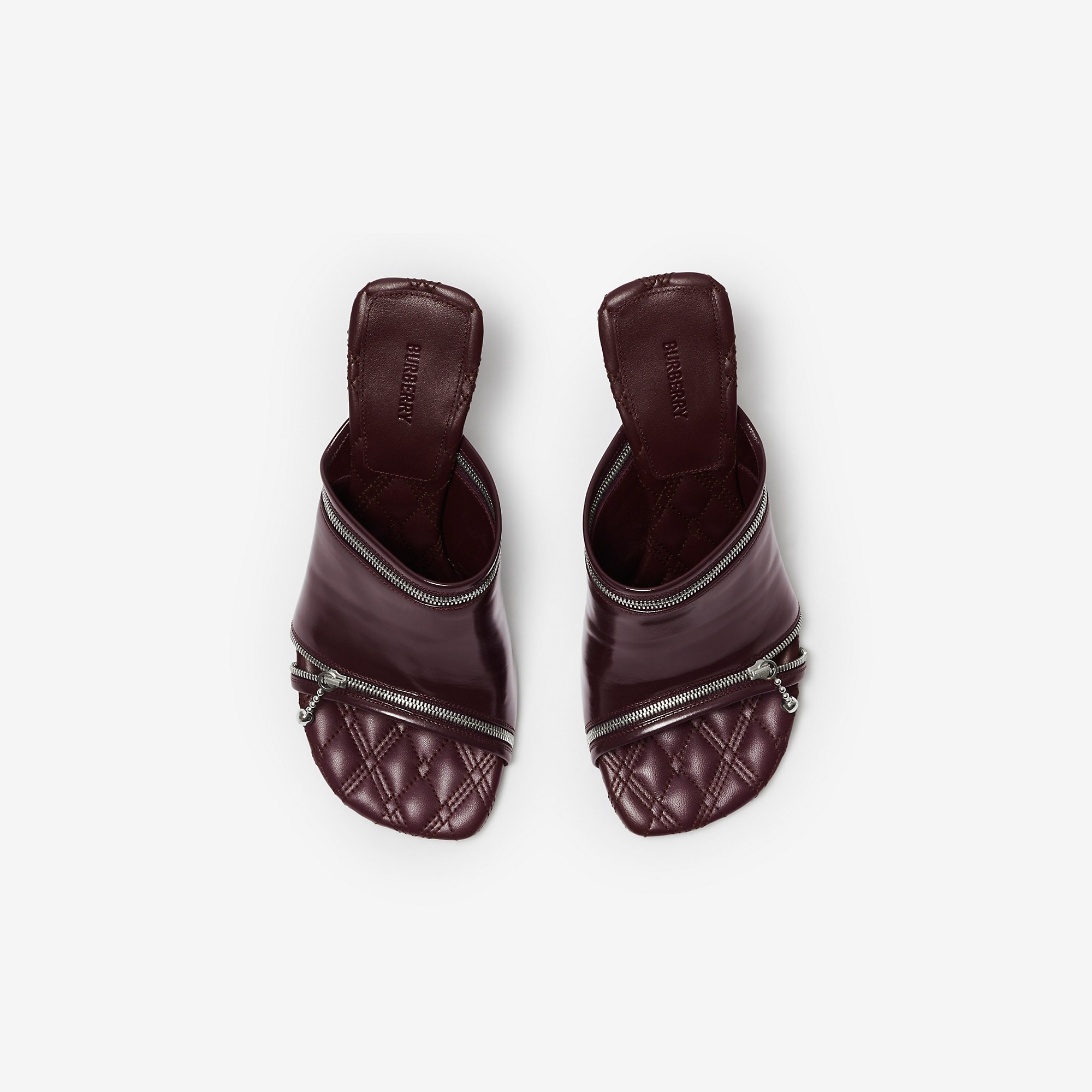 Leather Peep Sandals - 5