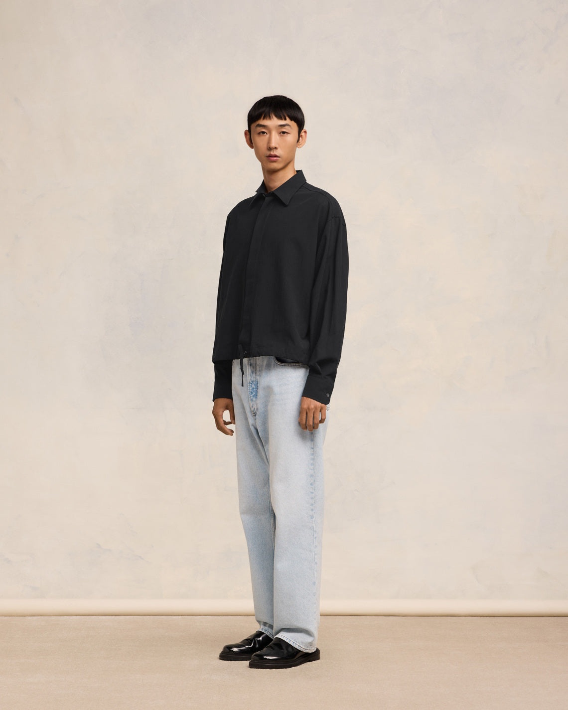LONG SLEEVE DRAWSTRING SHIRT - 6