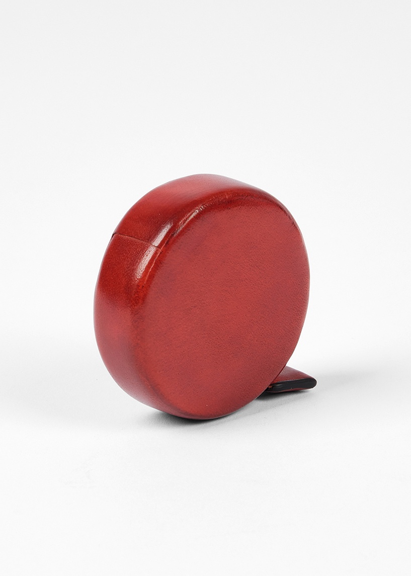 Il Bussetto for Paul Smith - Coral Red Leather Tape Measure - 5