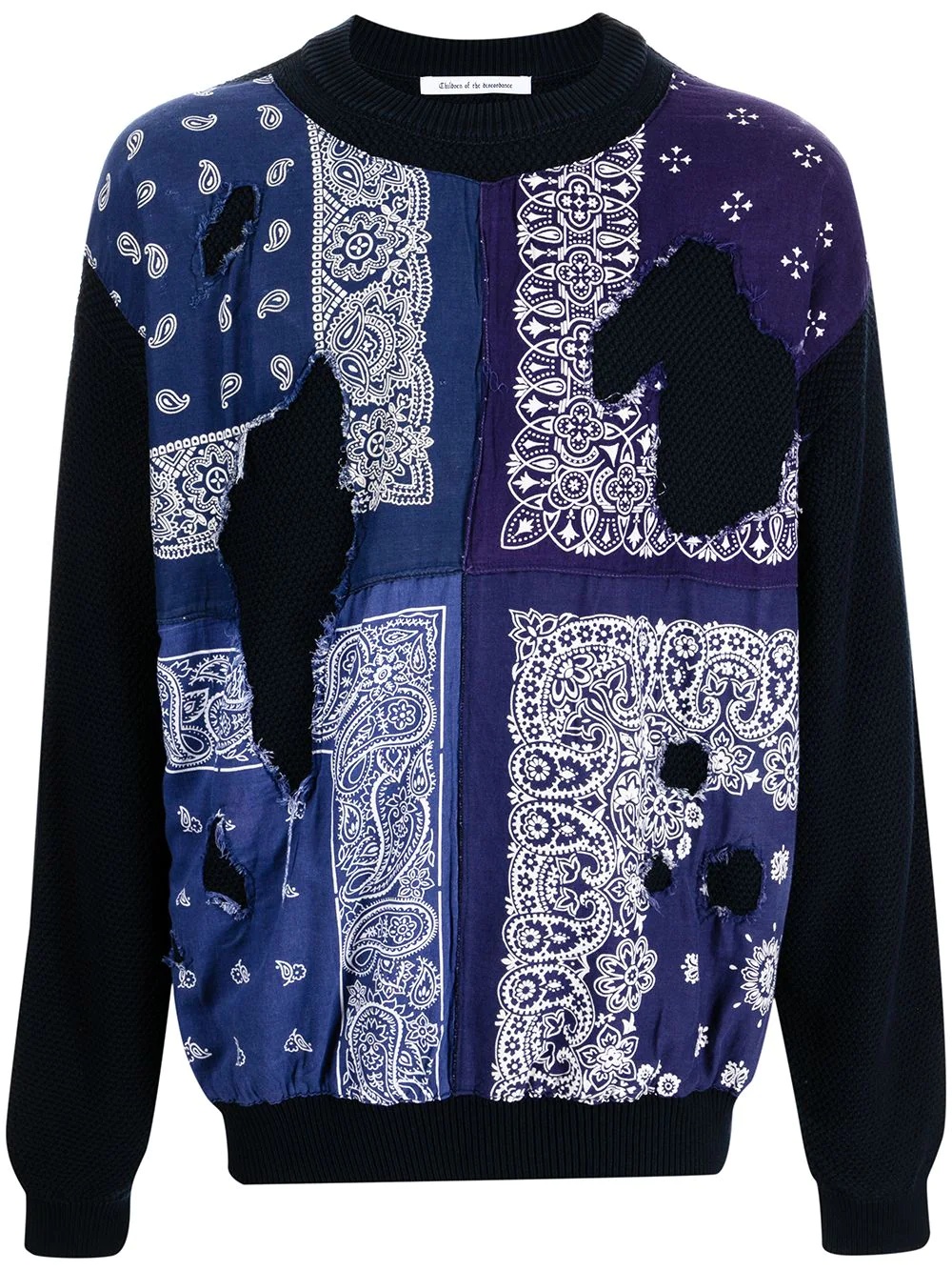 paisley-print crew neck sweatshirt - 1