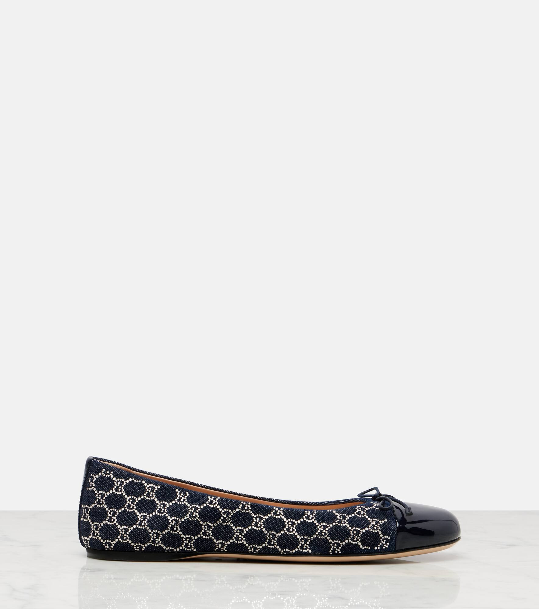 GG Crystal denim ballet flats - 4