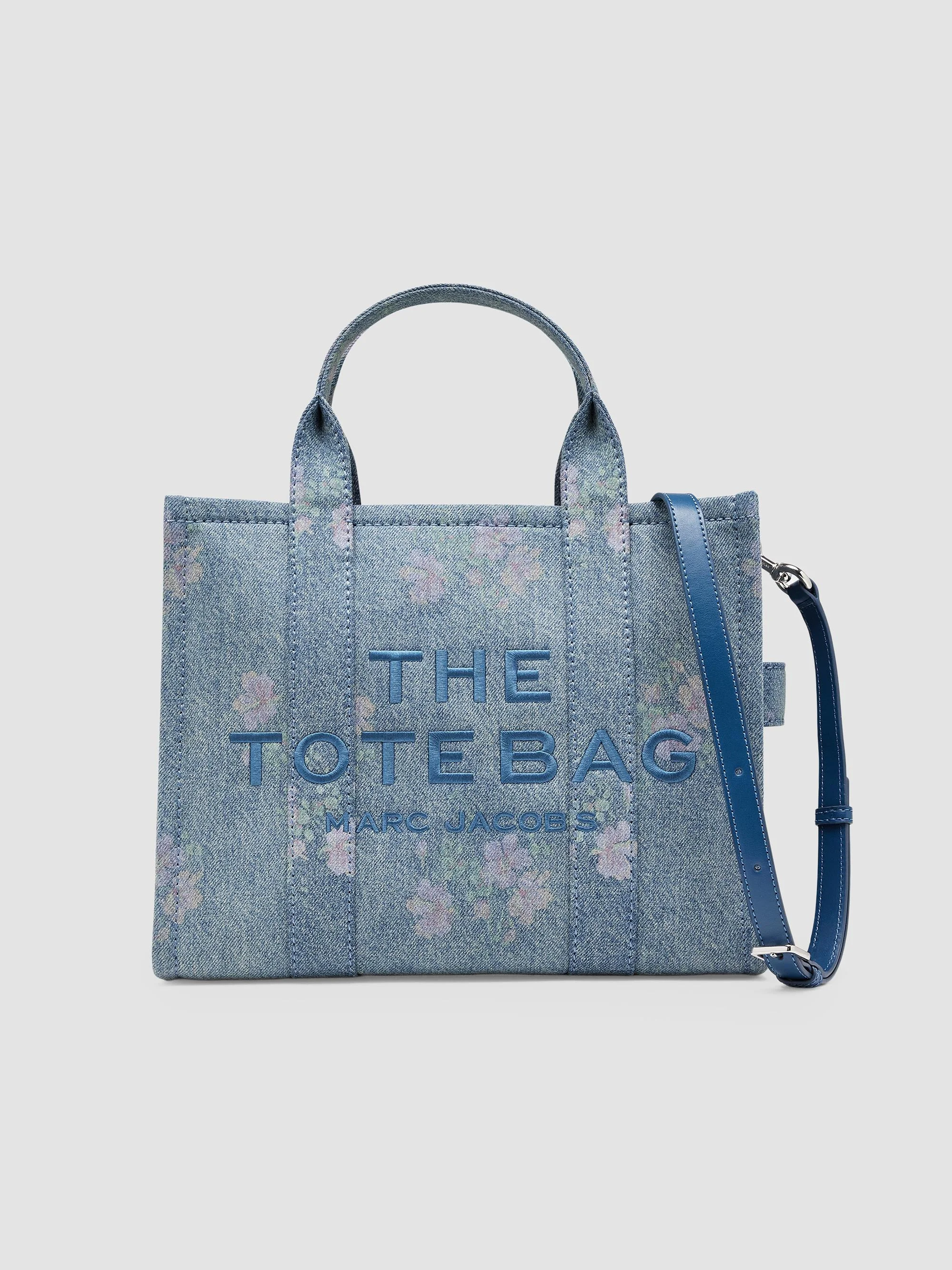 Women's The Medium Antique Floral Denim Tote Bag - Indigo - 1