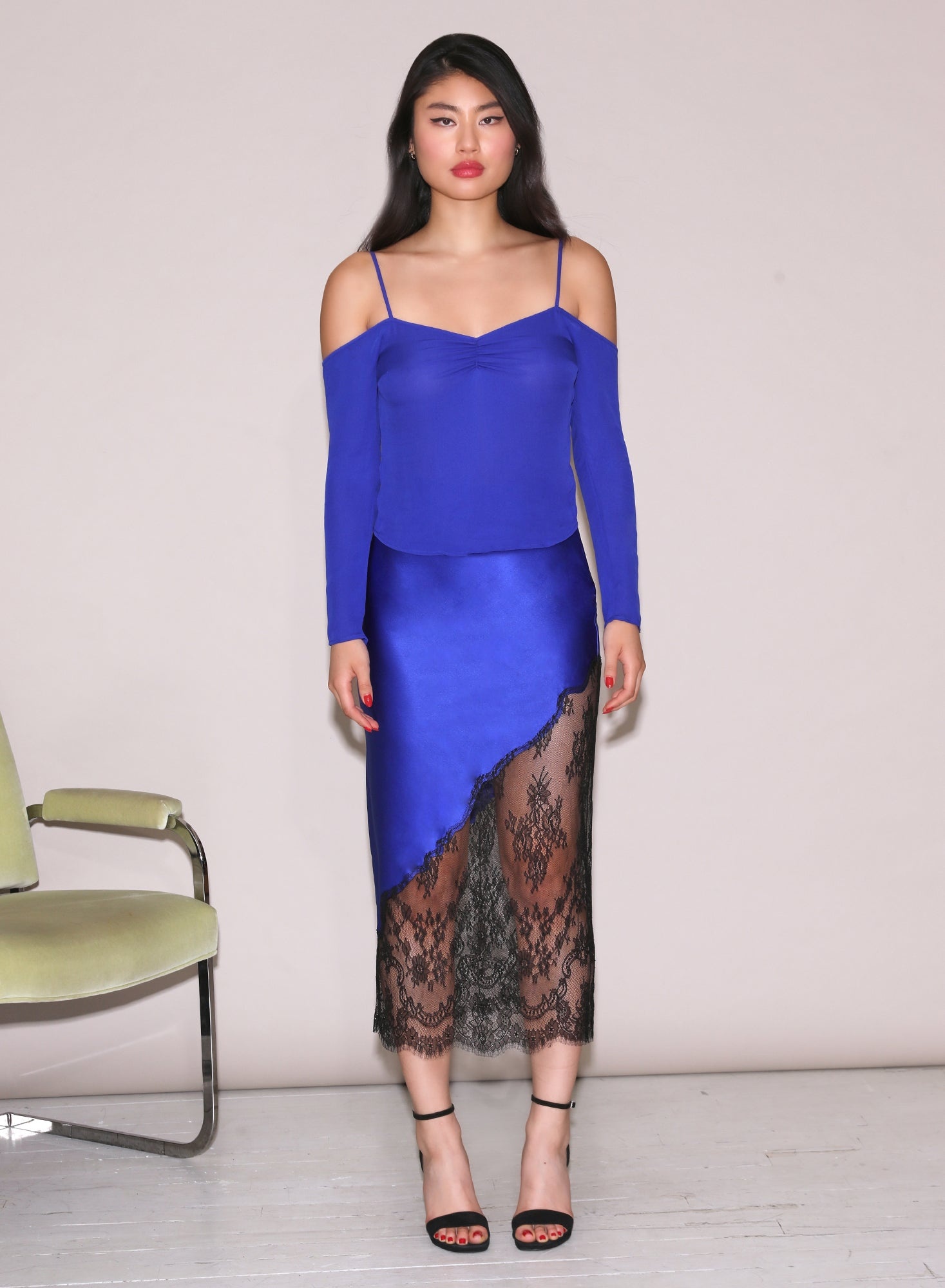 Georgette Cold Shoulder Top - 4
