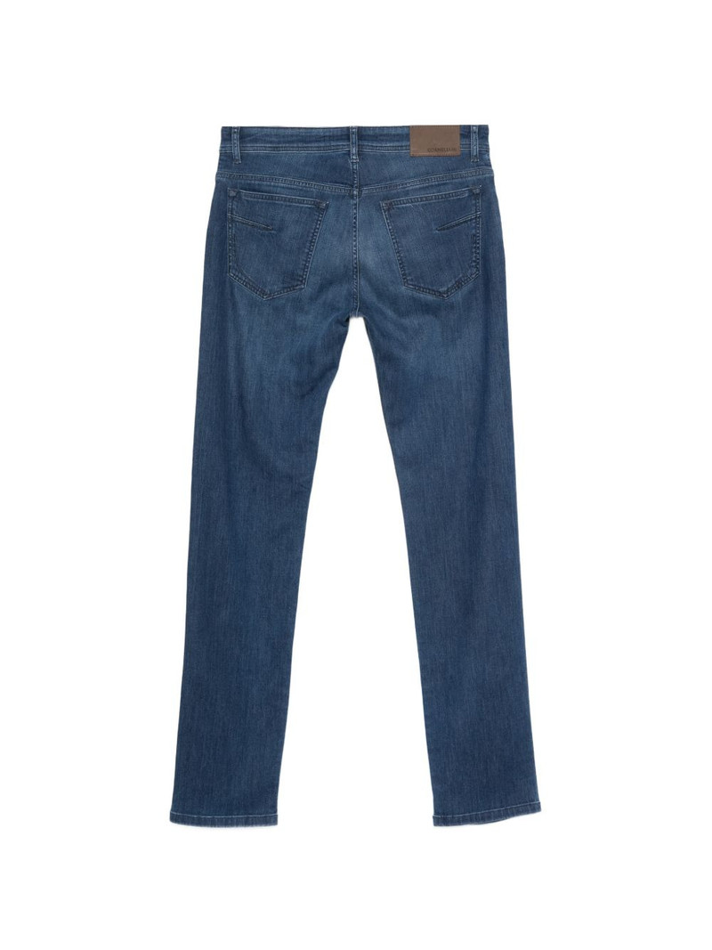 CORNELIANI logo patch denim jeans outlook