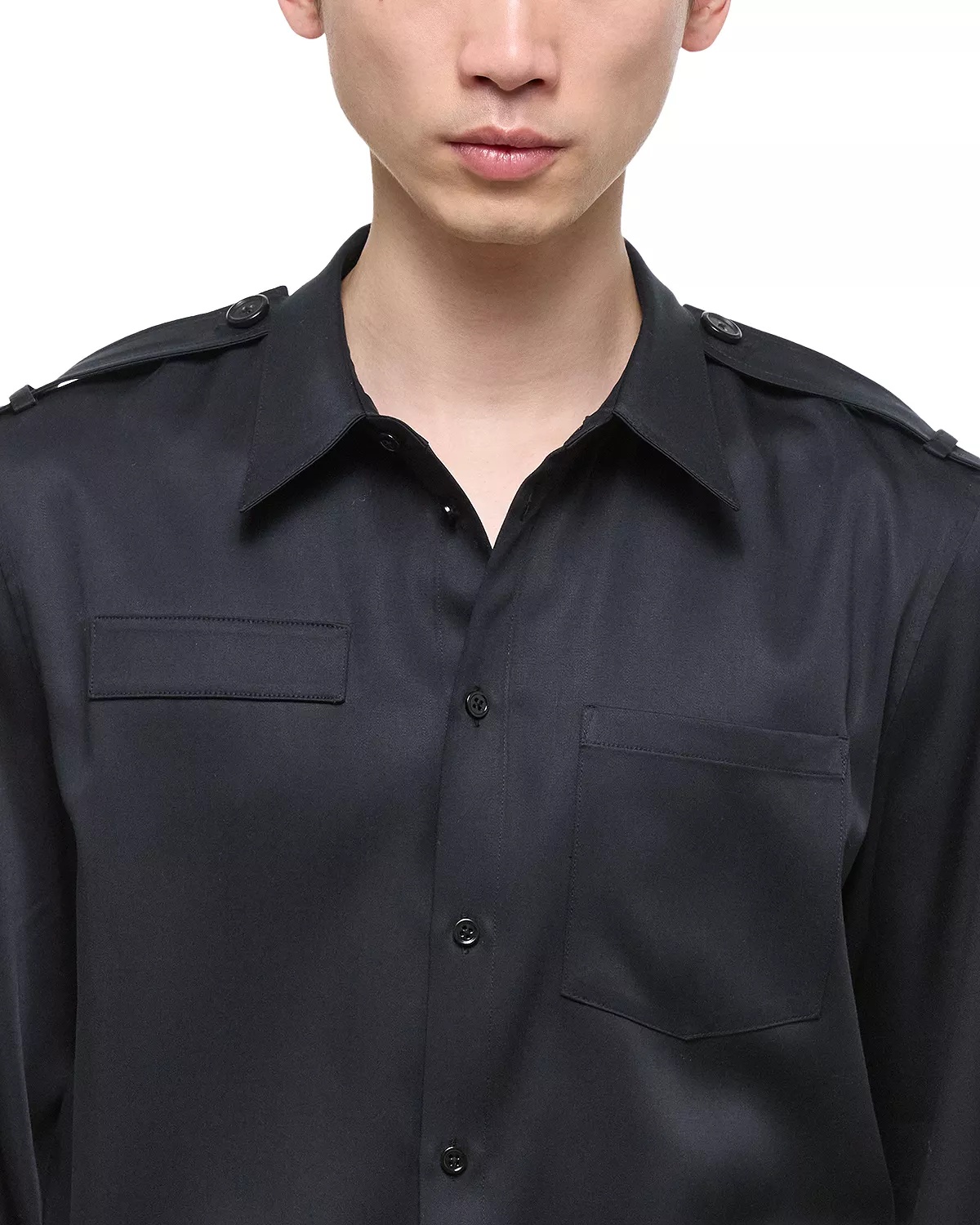 Long Sleeve Epaulette Shirt - 5