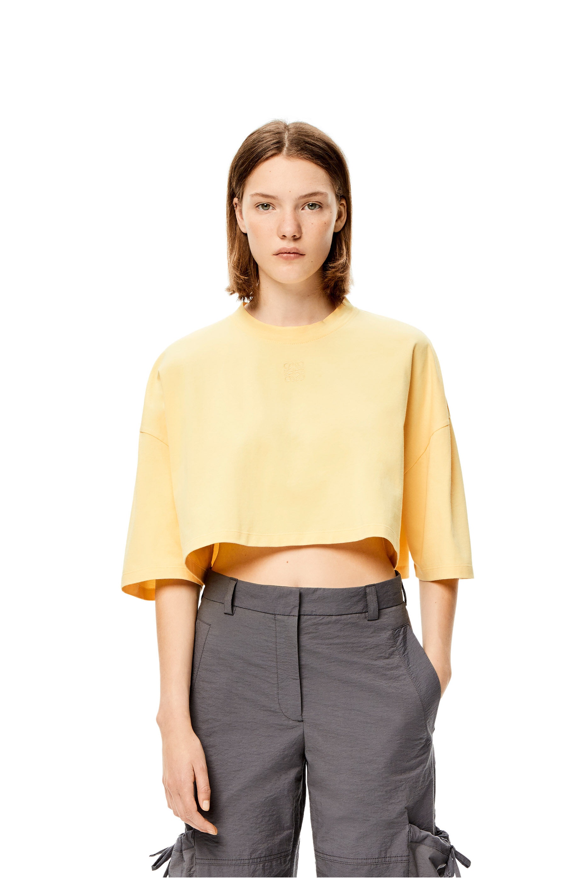 Cropped Anagram T-shirt in cotton - 3