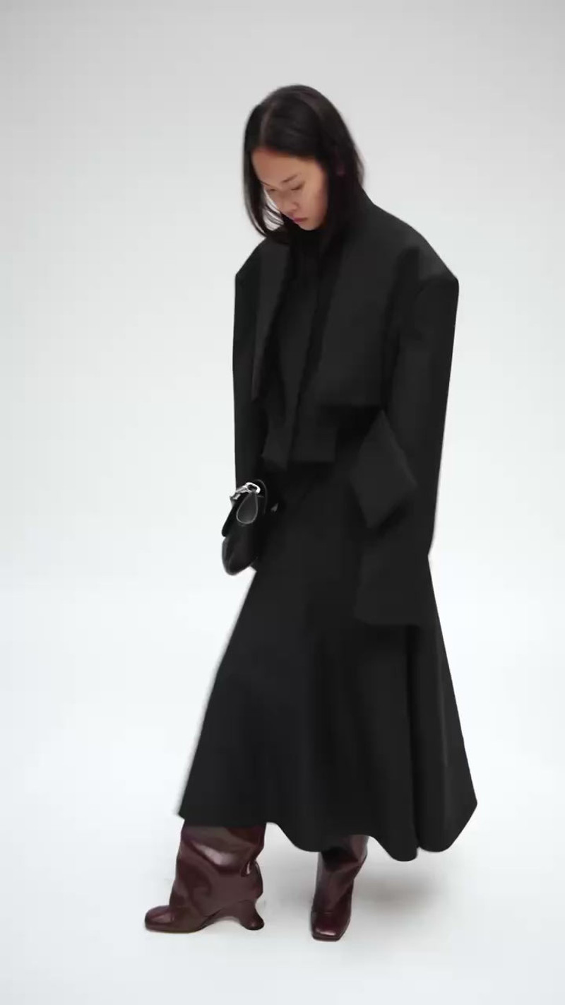 CROPPED JACKET WITH INSERT BLACK 5