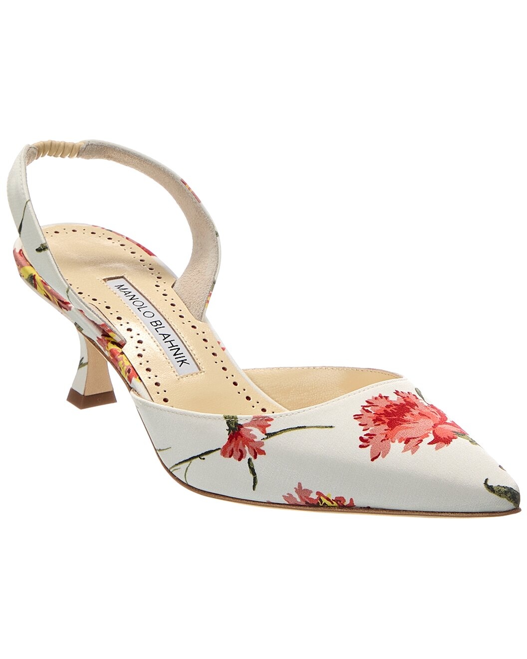 Manolo Blahnik Carolyne 50 Canvas Slingback Pump - 1