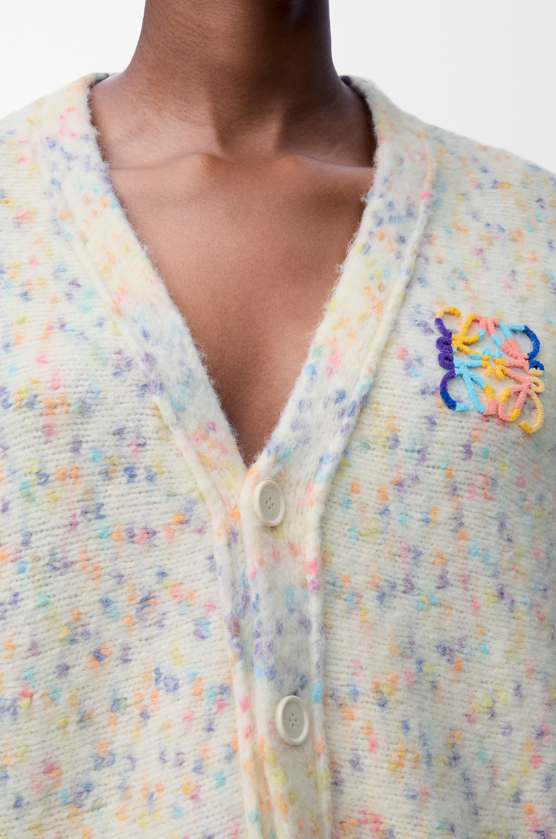 Trapeze cardigan in wool and alpaca blend - 5