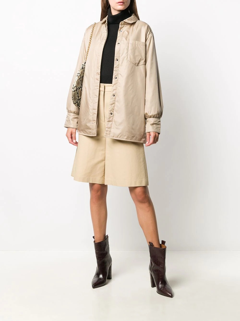  concealed button-up shirt coat  - 2