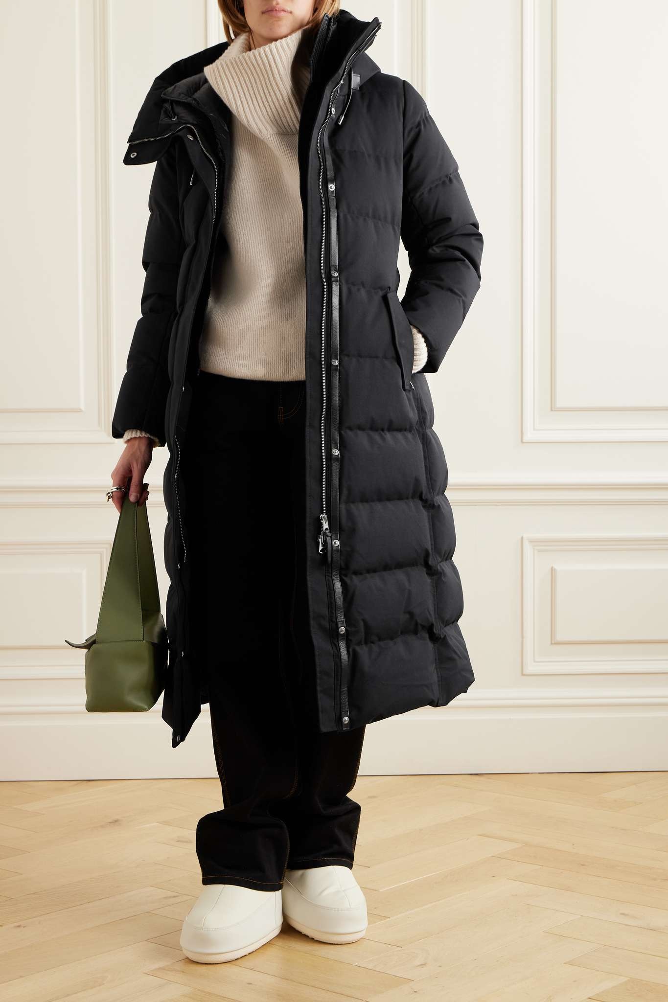 MACKAGE + NET SUSTAIN Shyla hooded belted quilted shell down