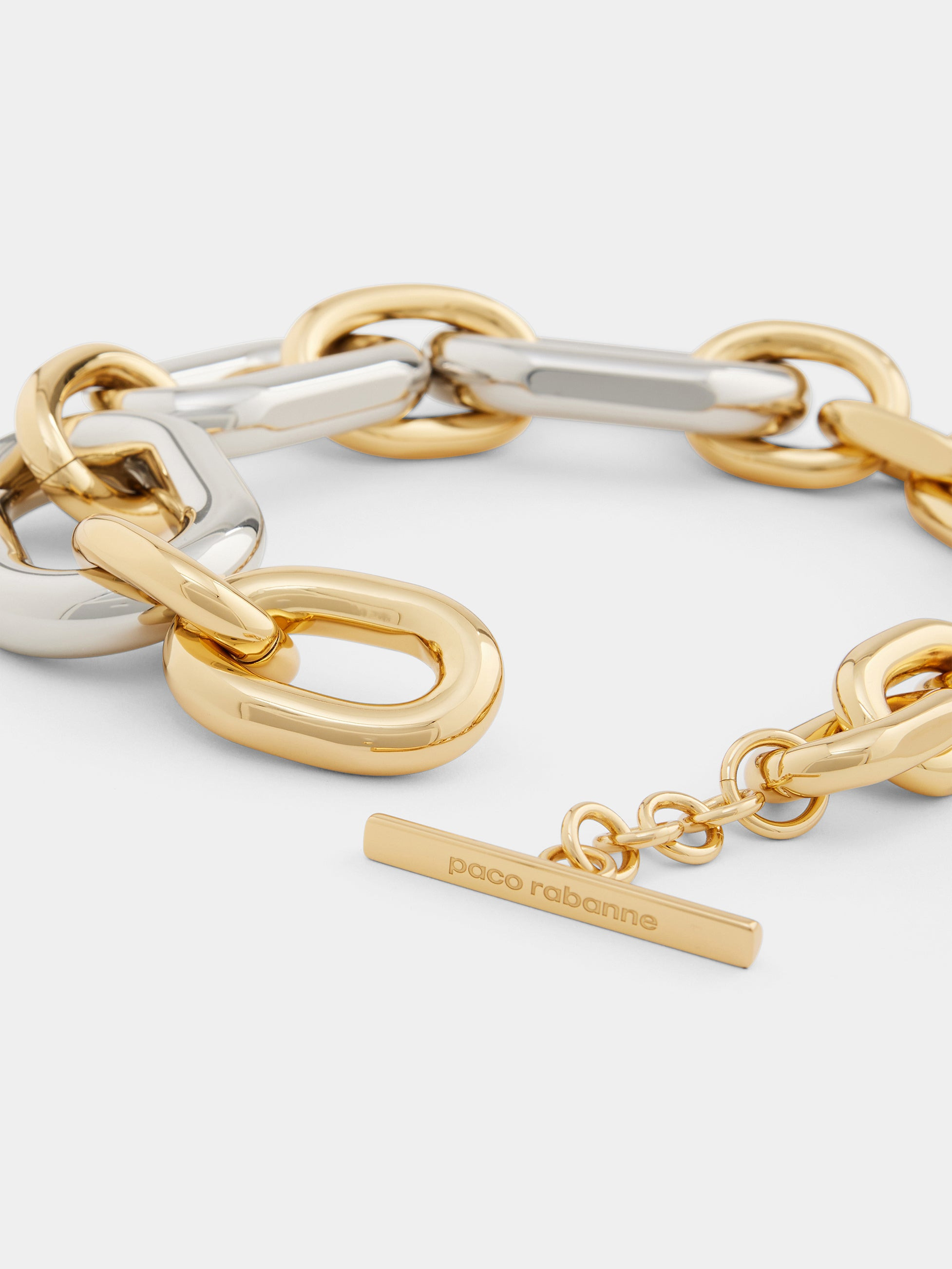 GOLD AND SILVER OVERSIZED XL LINK NECKLACE - 4