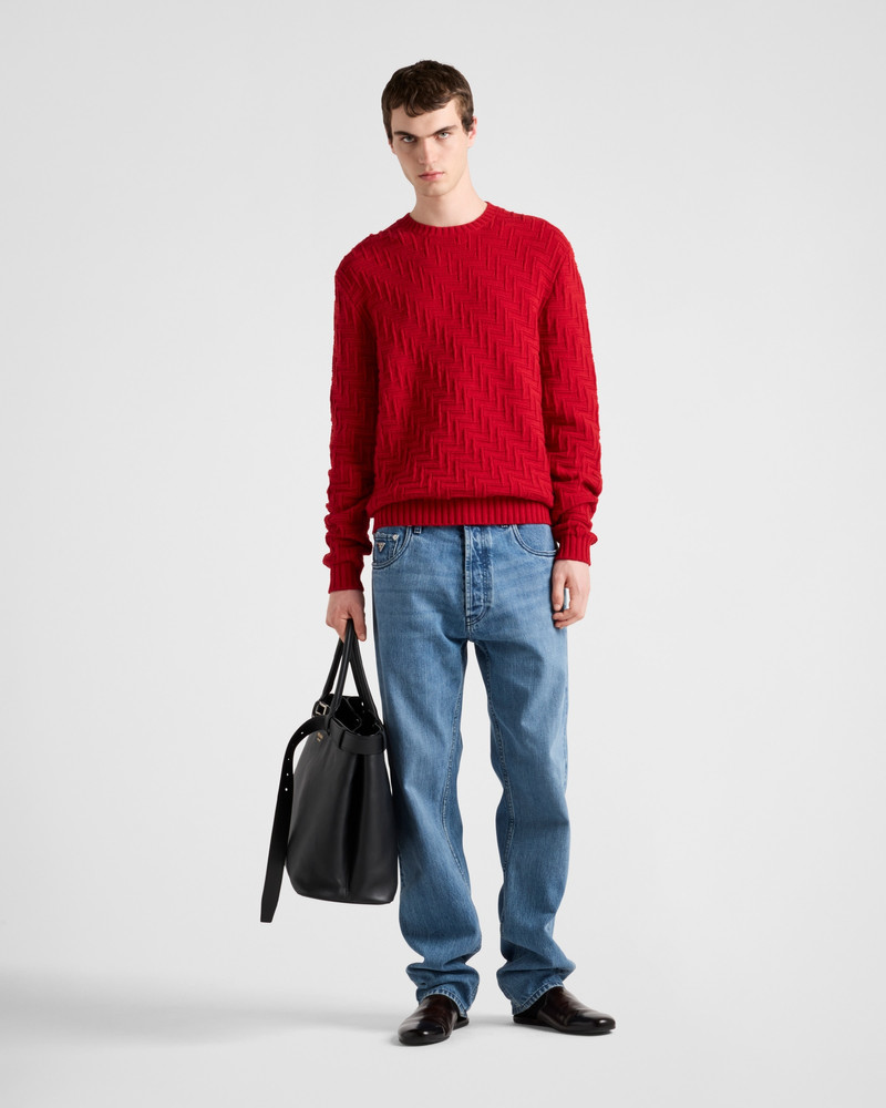 Prada Wool and cashmere crew-neck sweater outlook
