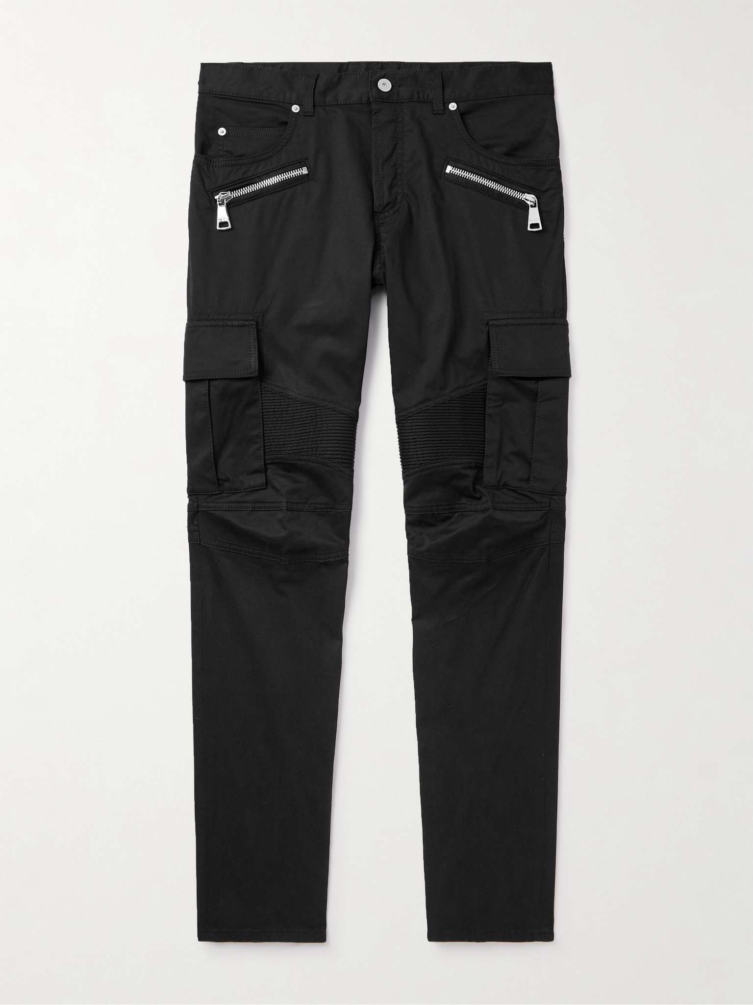 Tapered Panelled Stretch-Cotton Cargo Trousers - 1