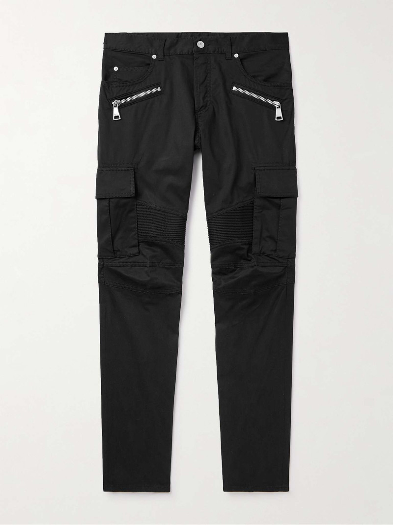 Tapered Panelled Stretch-Cotton Cargo Trousers - 1