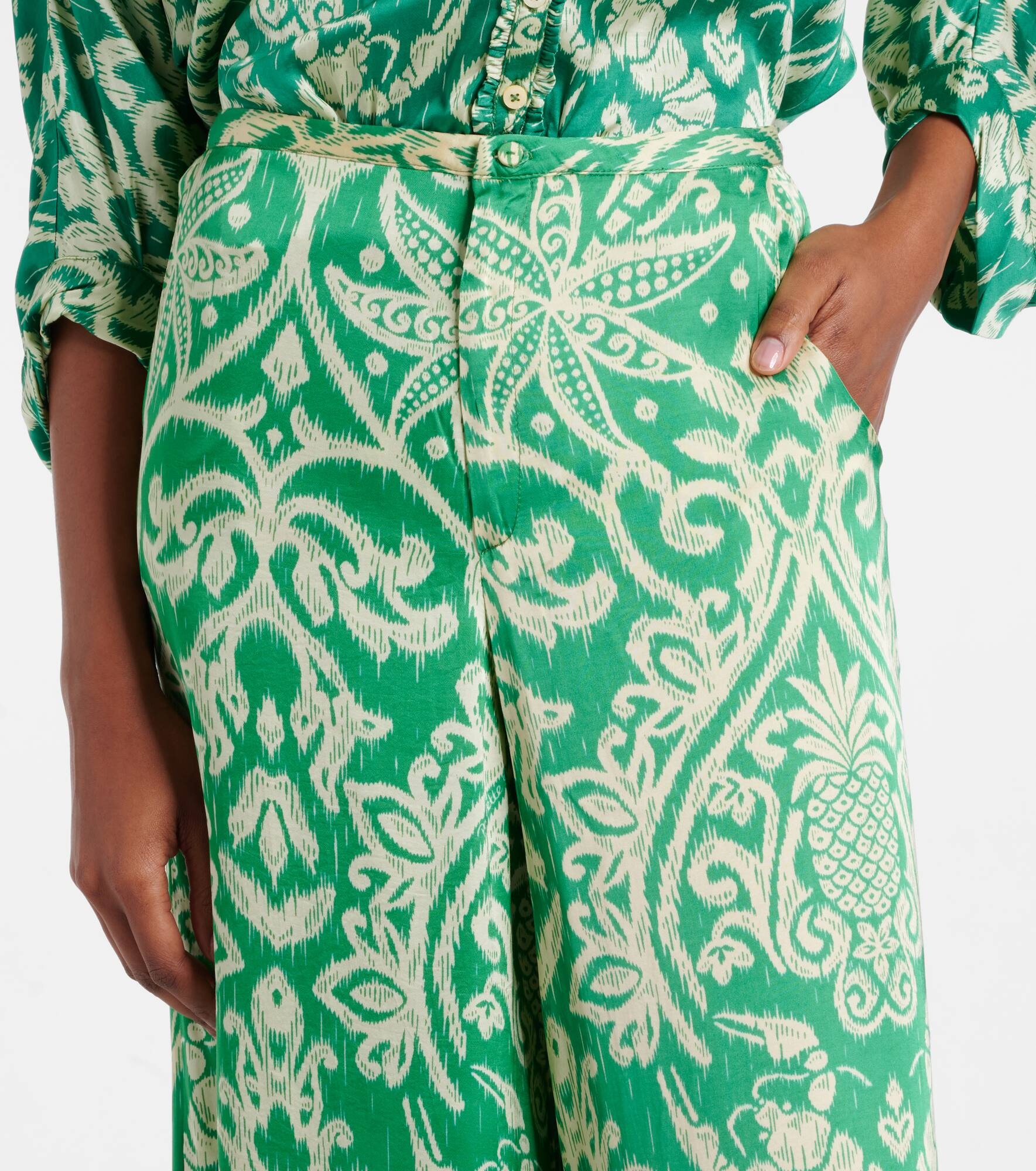 Clea printed wide-leg pants - 4