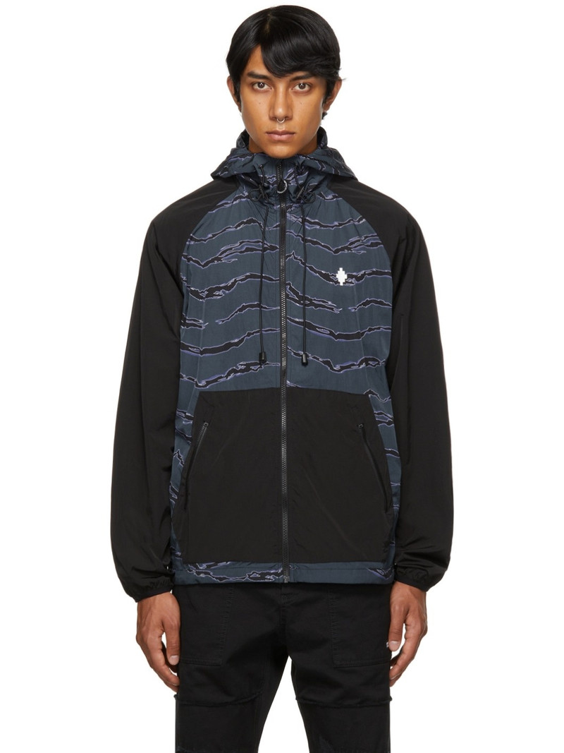 Black Nylon Windbreaker Jacket 1