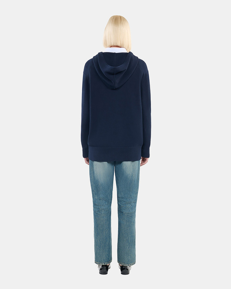 NAVY BLUE HOODED SWEATER 5