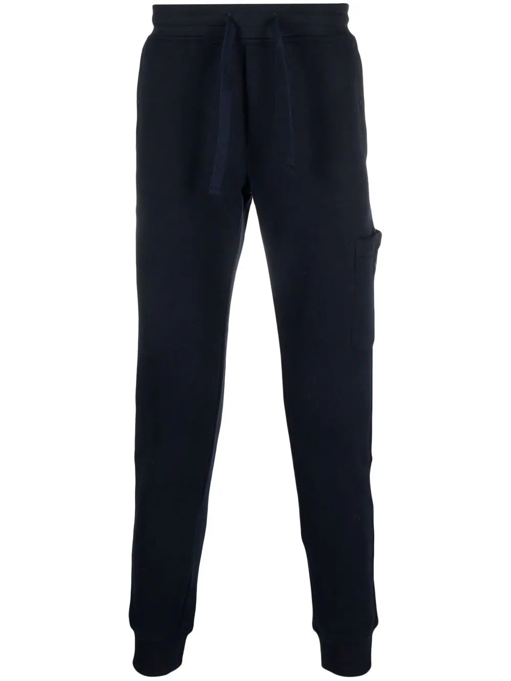 logo-patch cotton track pants - 1