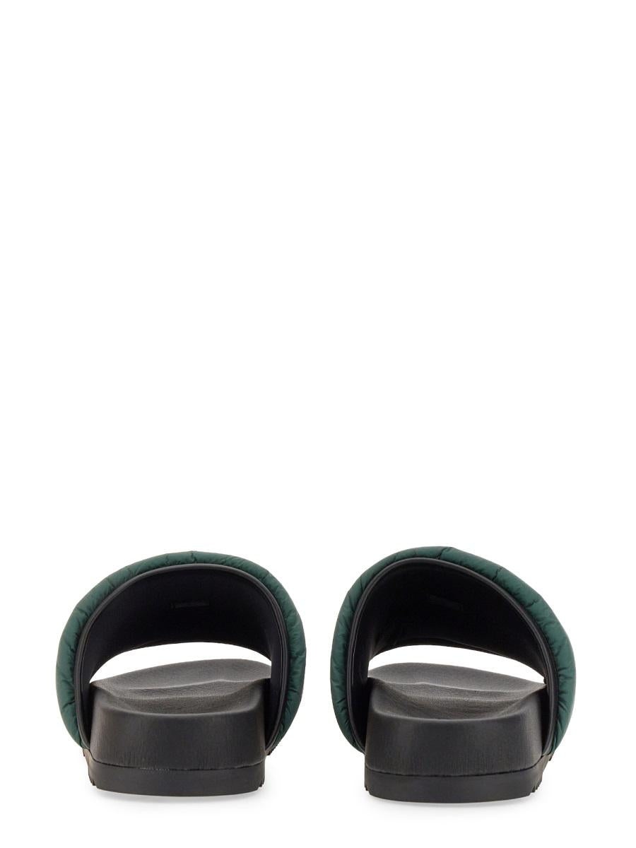 サンダル GUCCI FW22 SLIDER SANDAL WITH WEB RIBBON (692387 UFR303060) GUCCI Padded Web Slide Sandal, Green Red, Size US 7, 692387