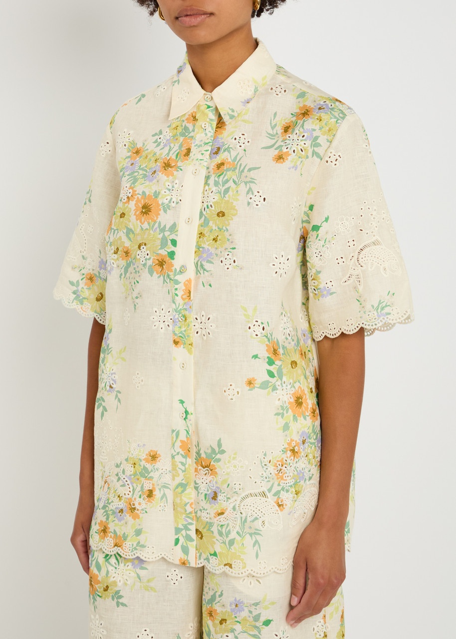 Alemais Juliette Embroidered Flax Shirt - 2