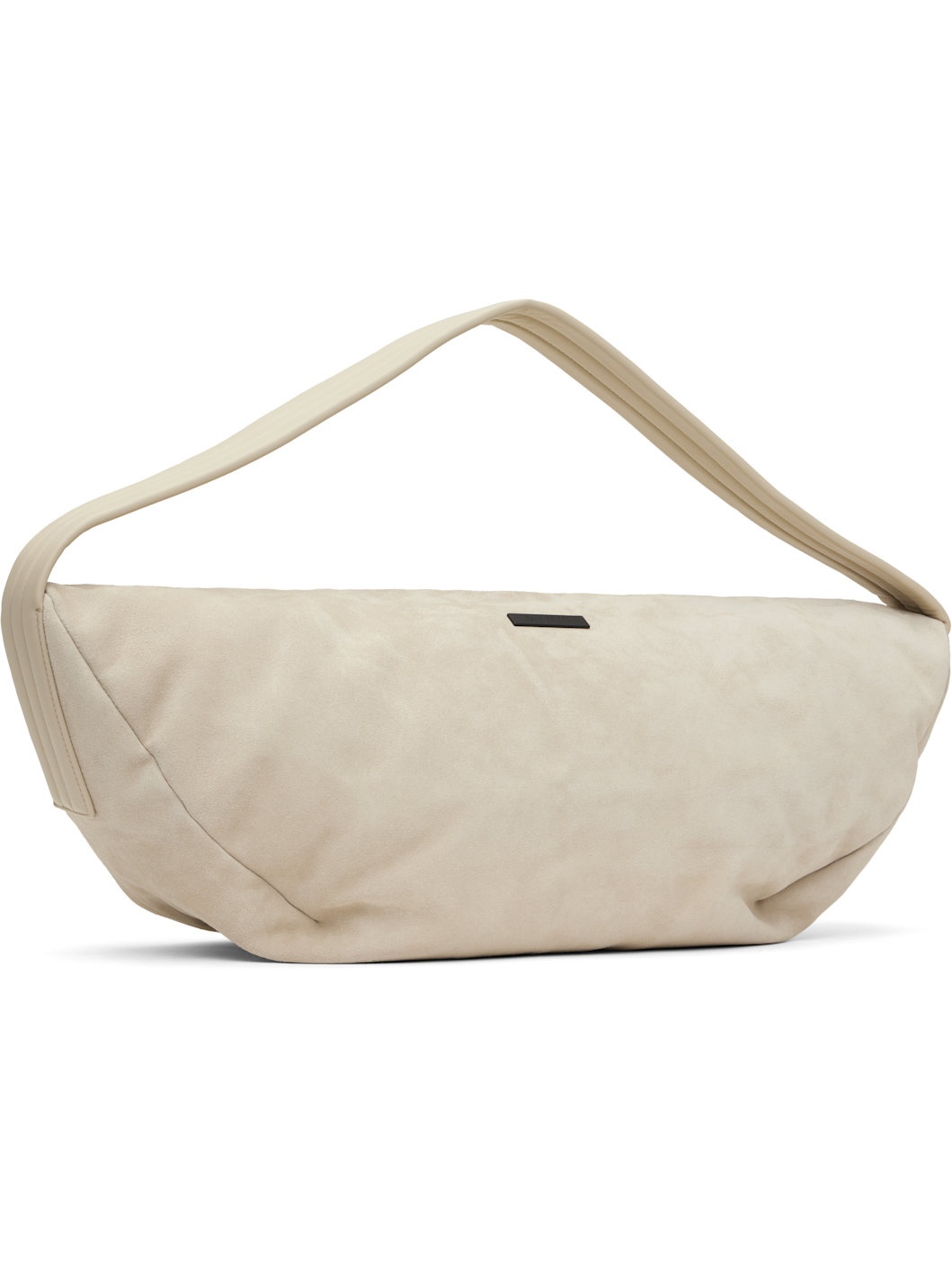 Beige Suede Shell Bag - 2