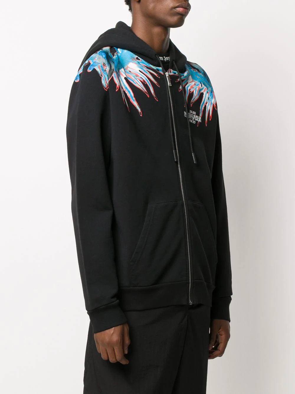 Wings print hoodie - 3