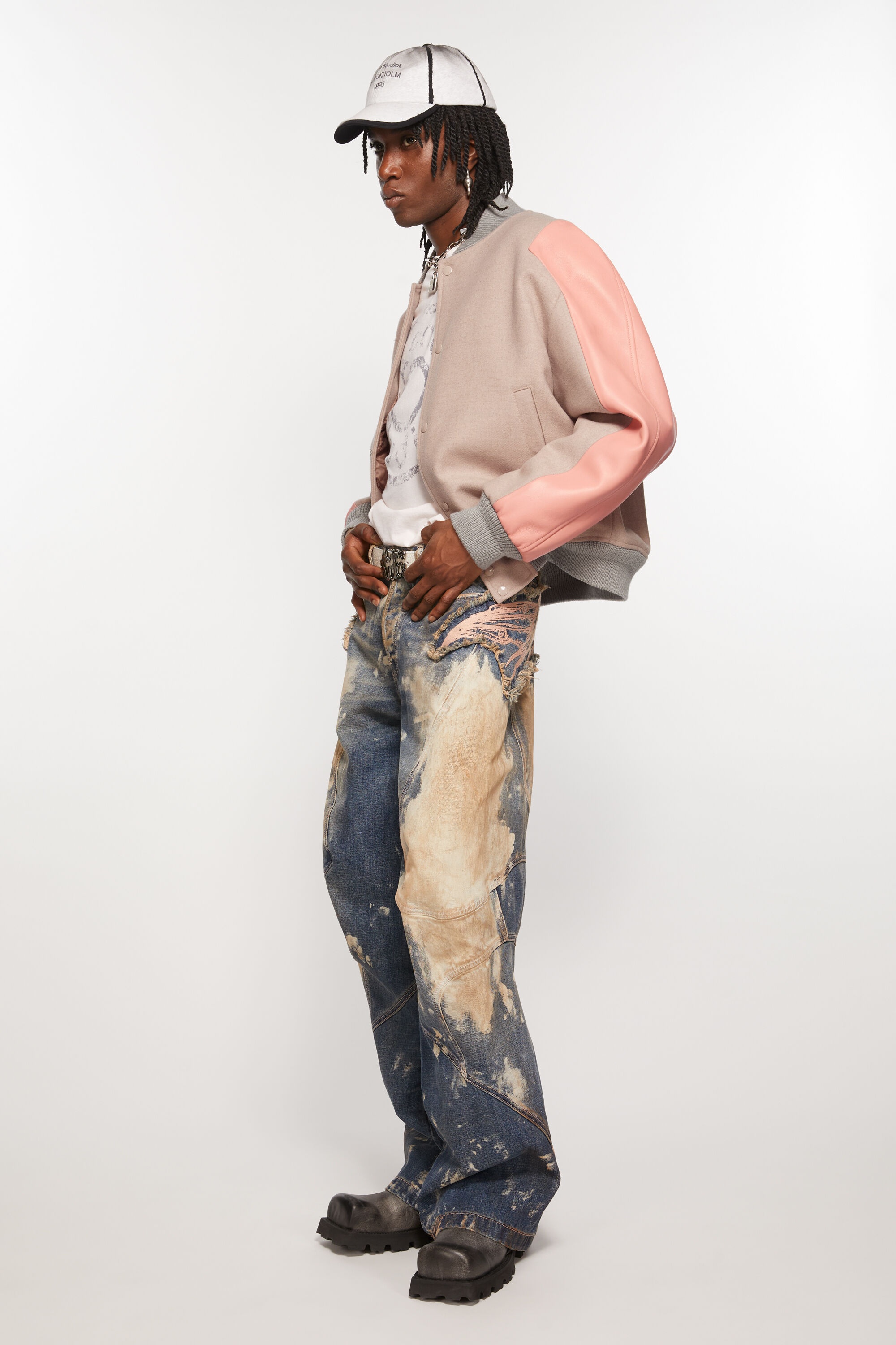 Twill overshirt jacket - Pastel pink - 5