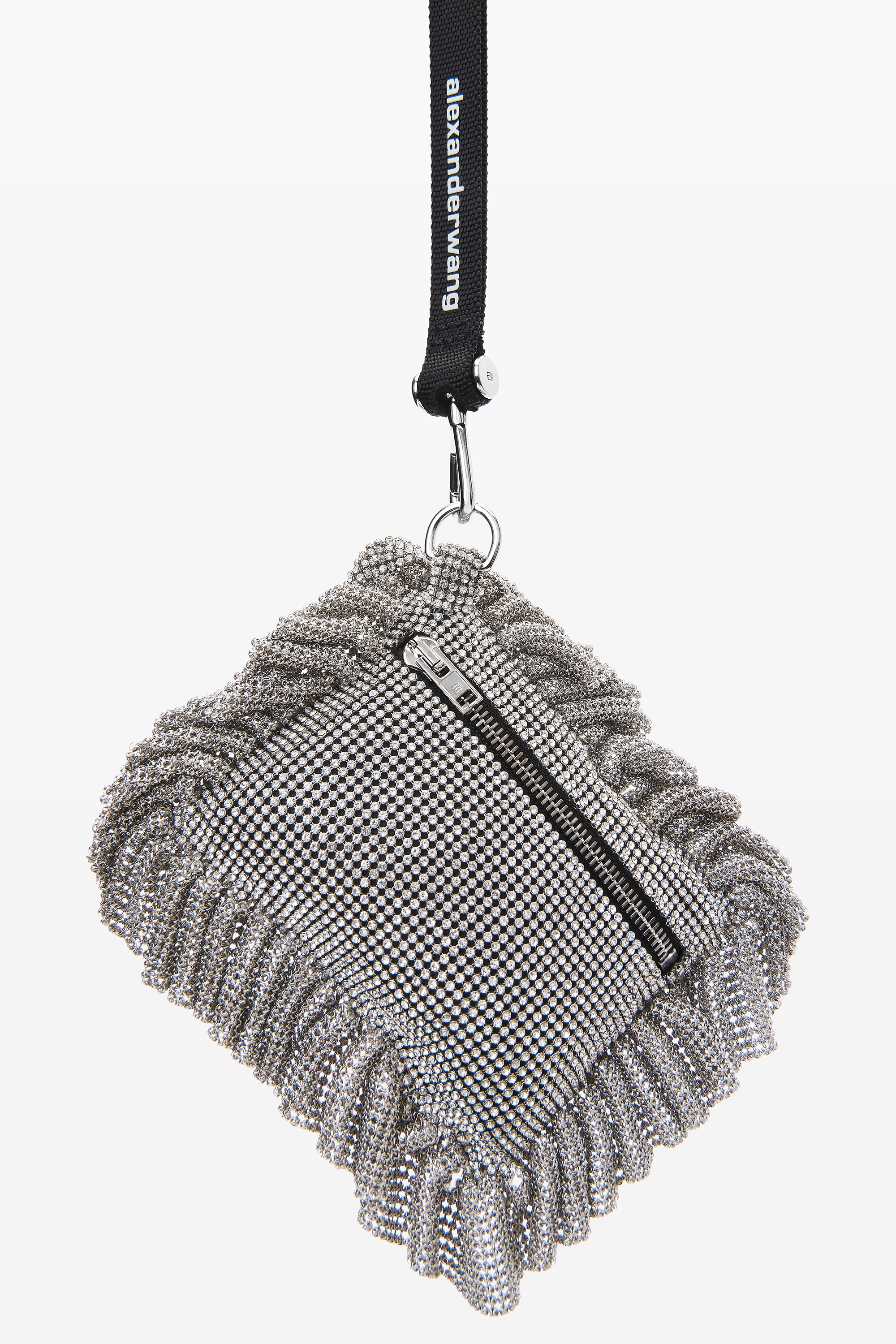 pillow wristlet in crystal mesh - 4