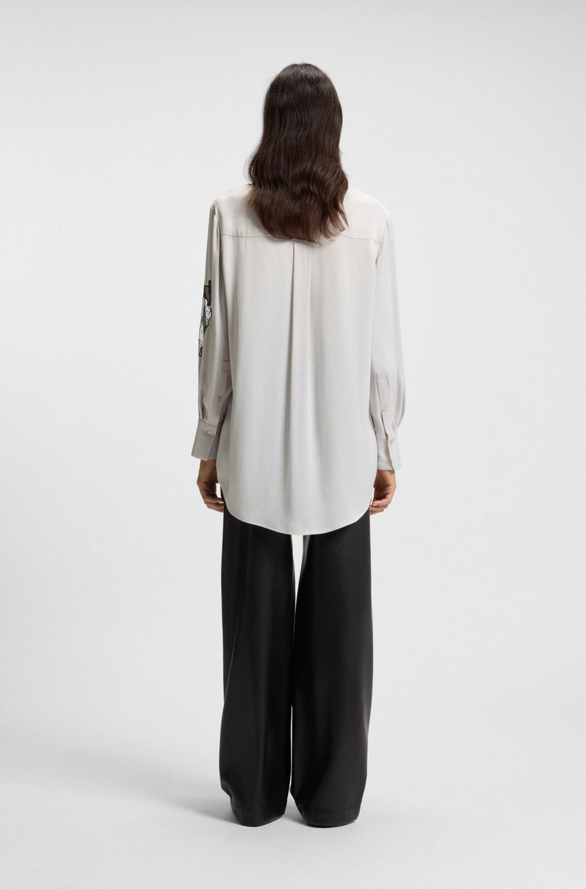 REGULAR-FIT BLOUSE WITH LACE DETAILS - 5