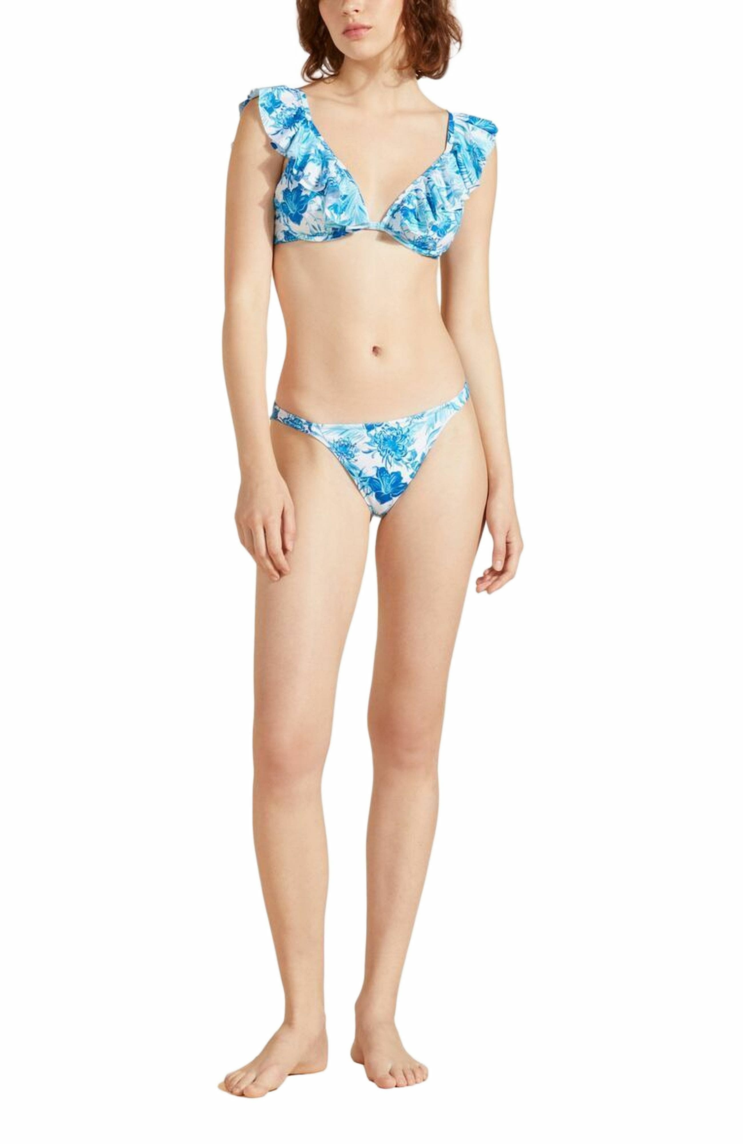 Vilebrequin Women's Tahiti Flowers Tanga Bikini Bottom in Blanc at Nordstrom - 1