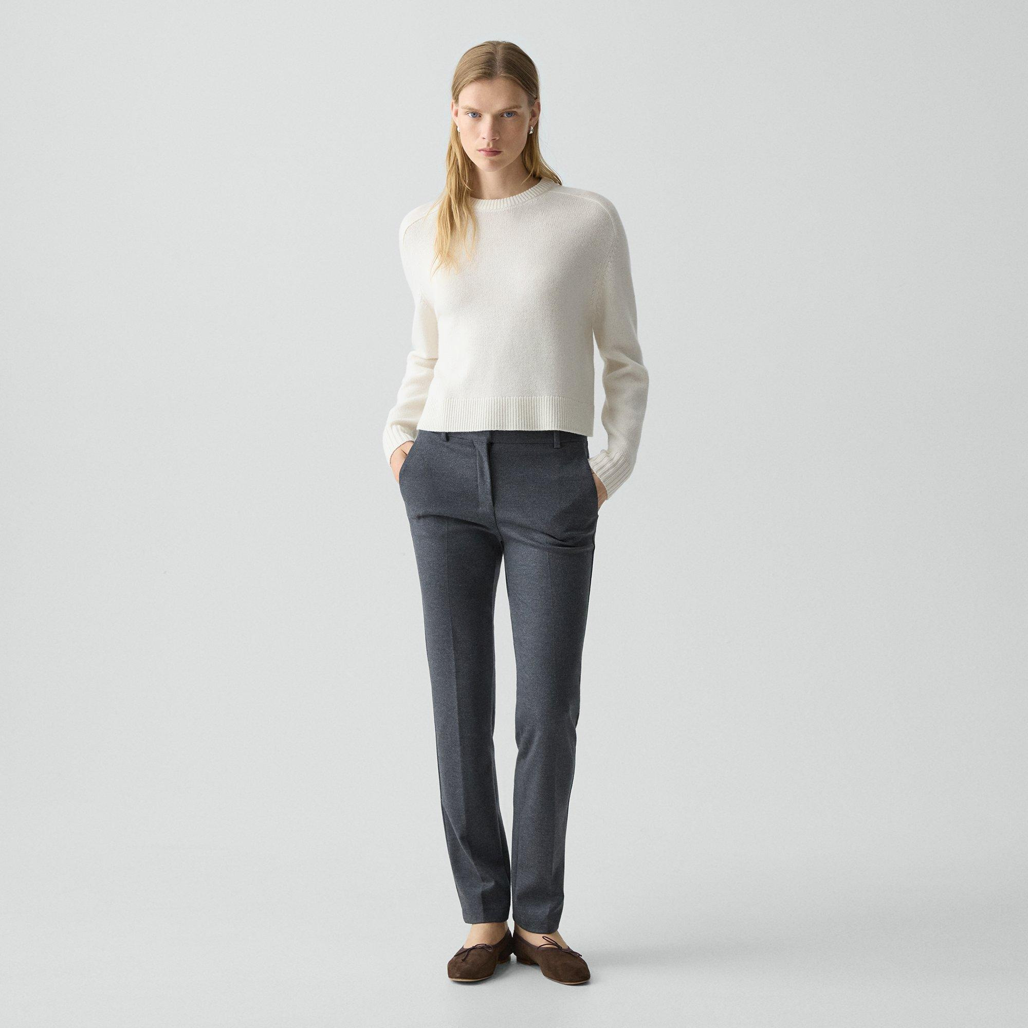 Slim Leg Pant in Wool-Blend Knit - 2