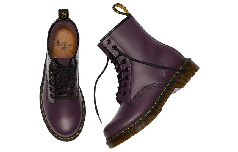 Dr. Martens (WMNS) Dr. Martens 1460 Smooth Leather Lace Up Boots 'Purple' 11821500 outlook