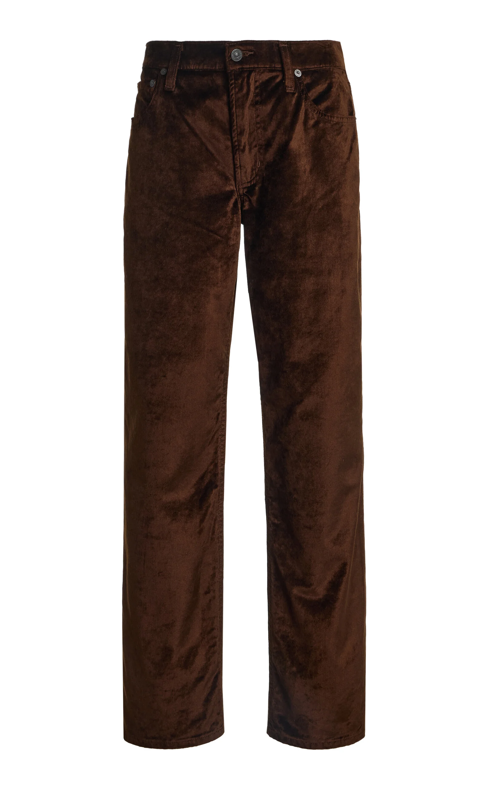 Anissa Velvet Straight-Leg Pants - 1
