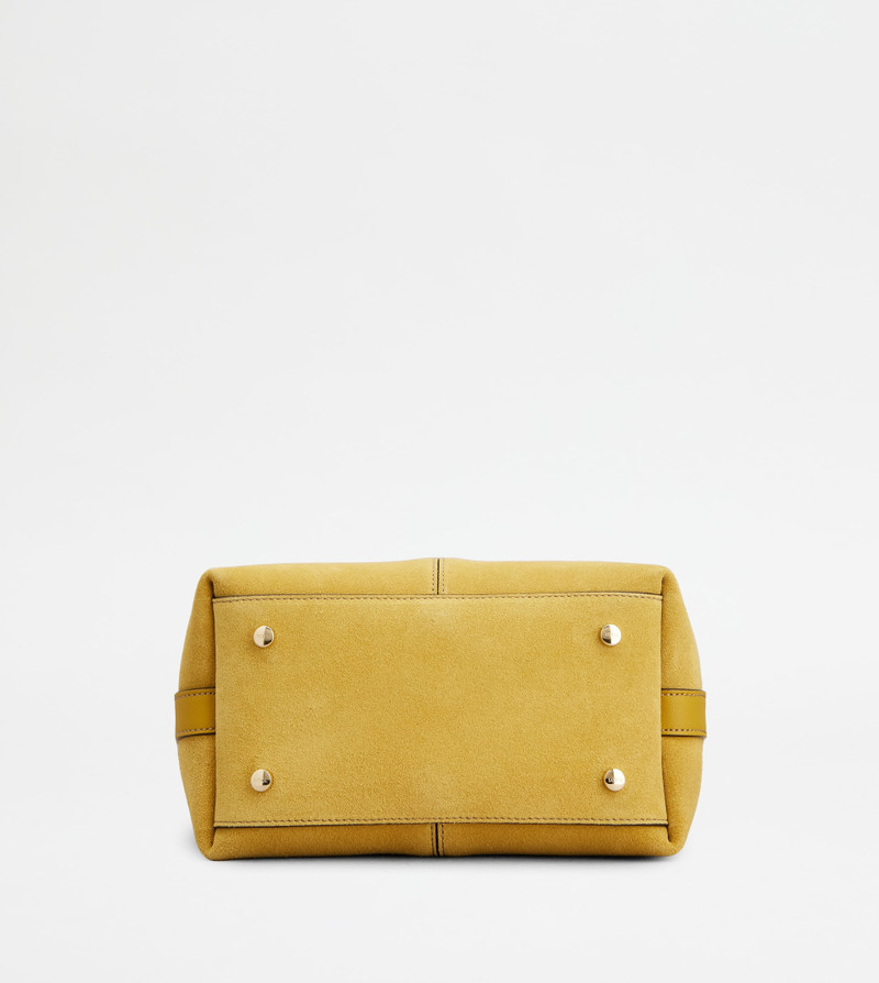 TOTE SHOPPING BAG IN SUEDE MINI - YELLOW 3