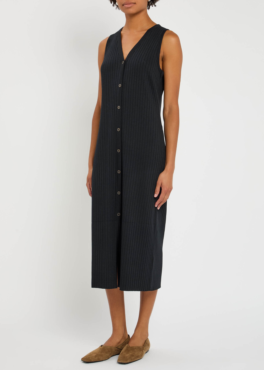 Vince Ribbed Stretch-knit Midi Dress - 2