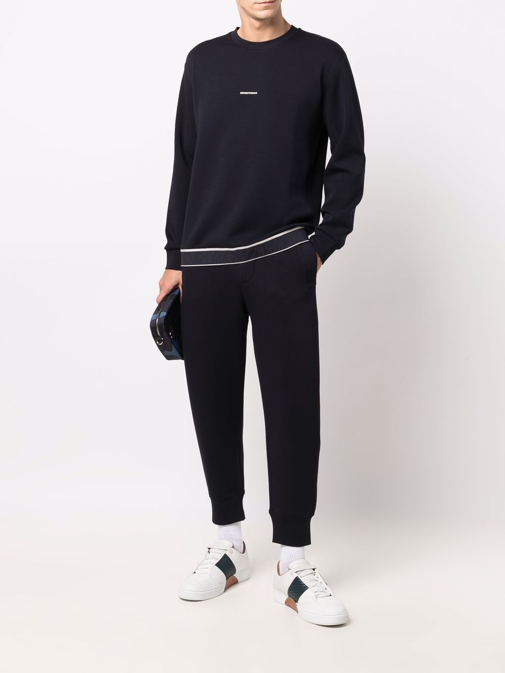 tapered-leg solid trackpants - 2
