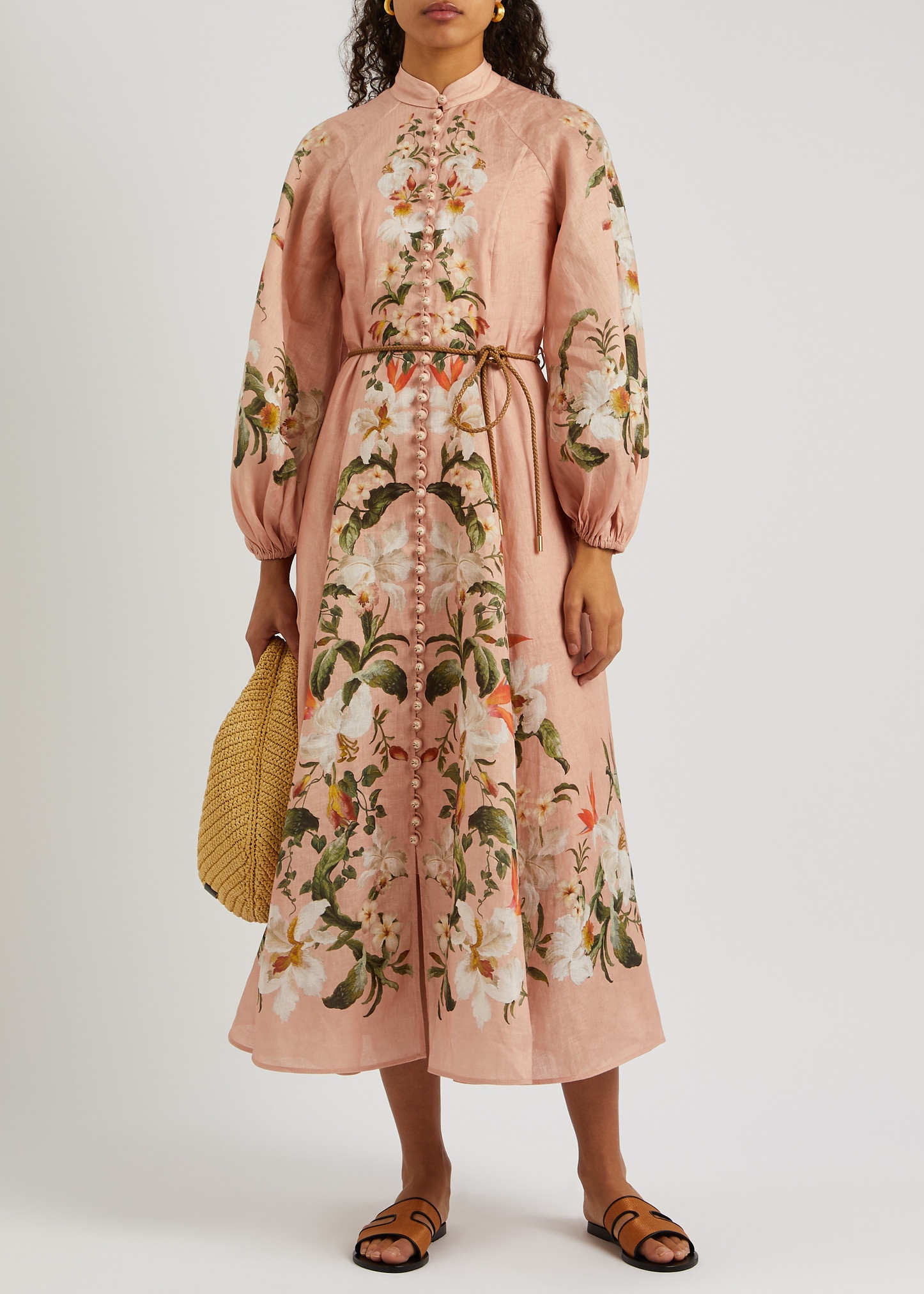 Lexi Billow floral-print linen midi dress - 4